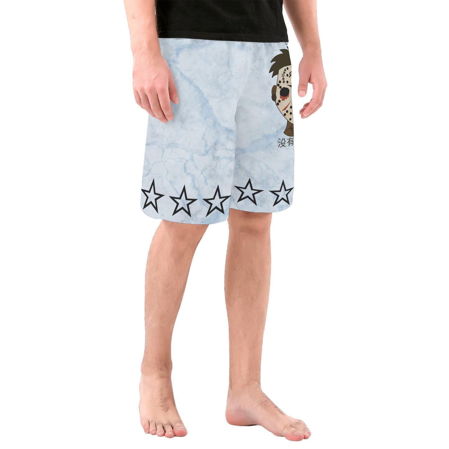 No Face, No Case Mens Chill Blue Shorts