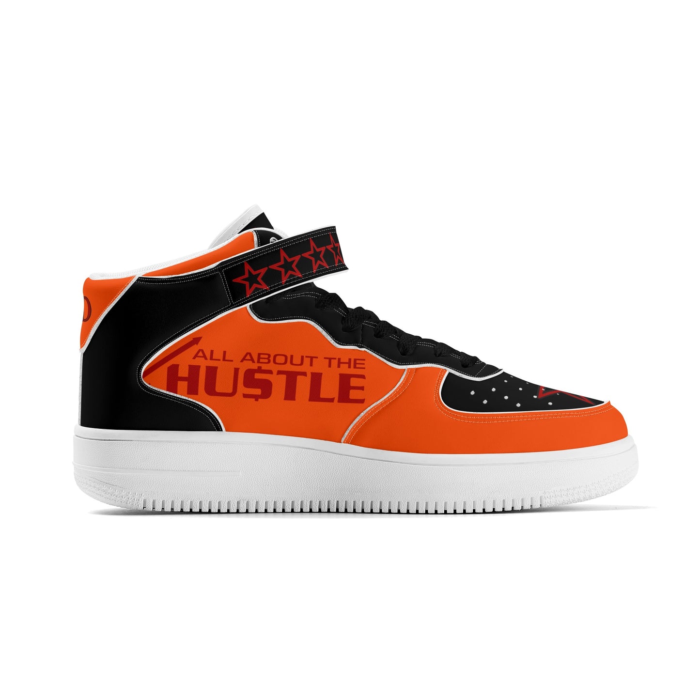 T.T.D. (Ten Toes Down) Mens Dark Orange High Top Leather Star Kicks