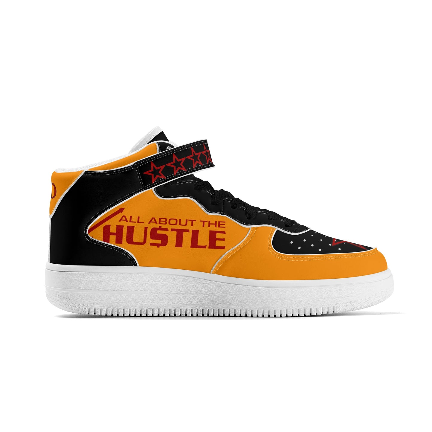 T.T.D. (Ten Toes Down) Mens Orange High Top Leather Star Kicks