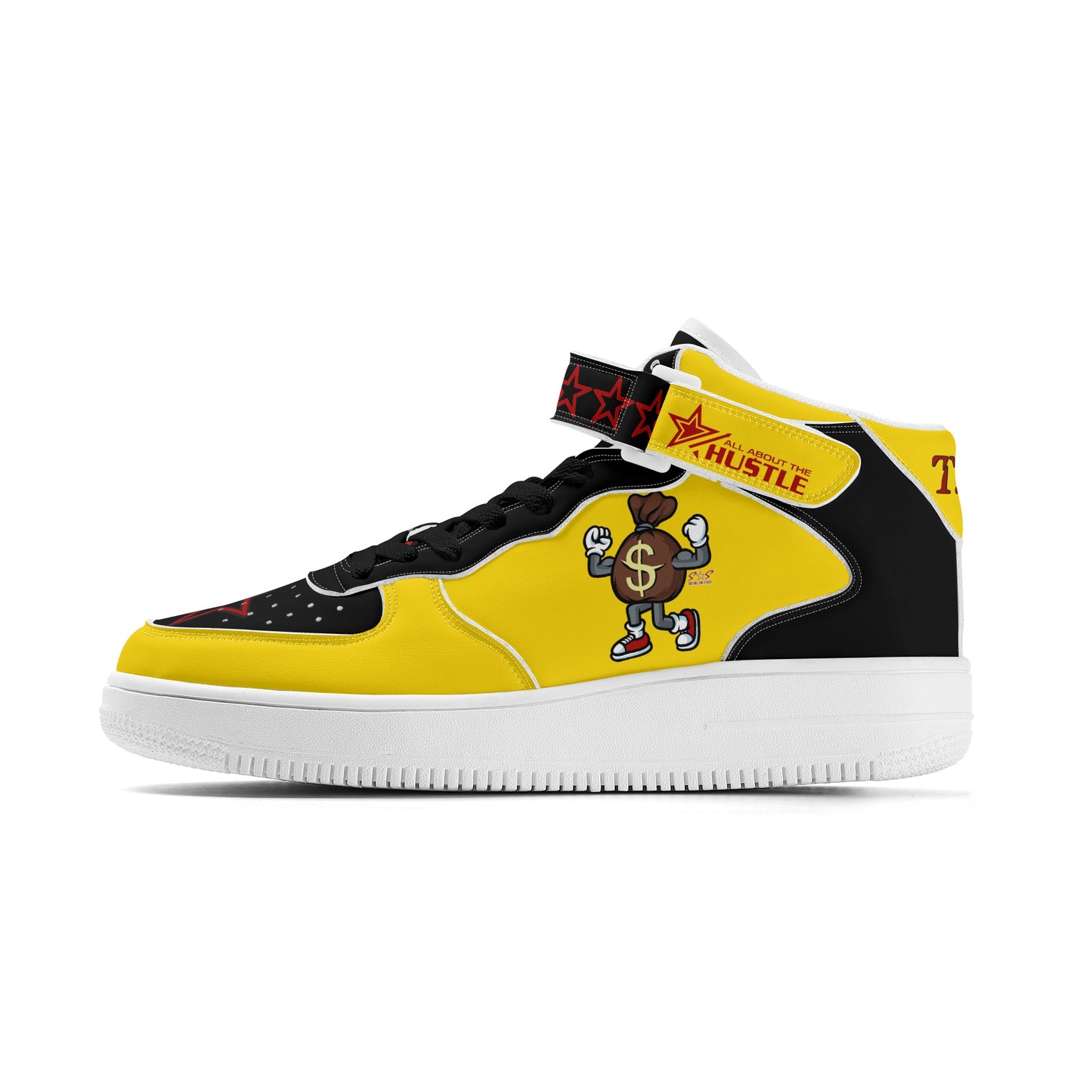 T.T.D. (Ten Toes Down) Mens Gold High Top Leather Star Kicks