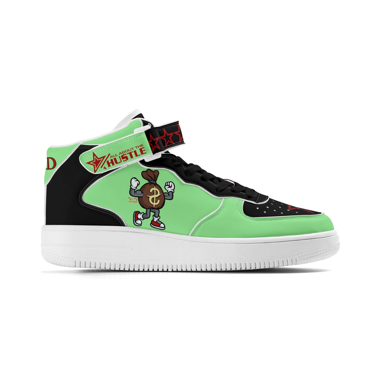 T.T.D. (Ten Toes Down) Mens Mint Green High Top Leather Star Kicks