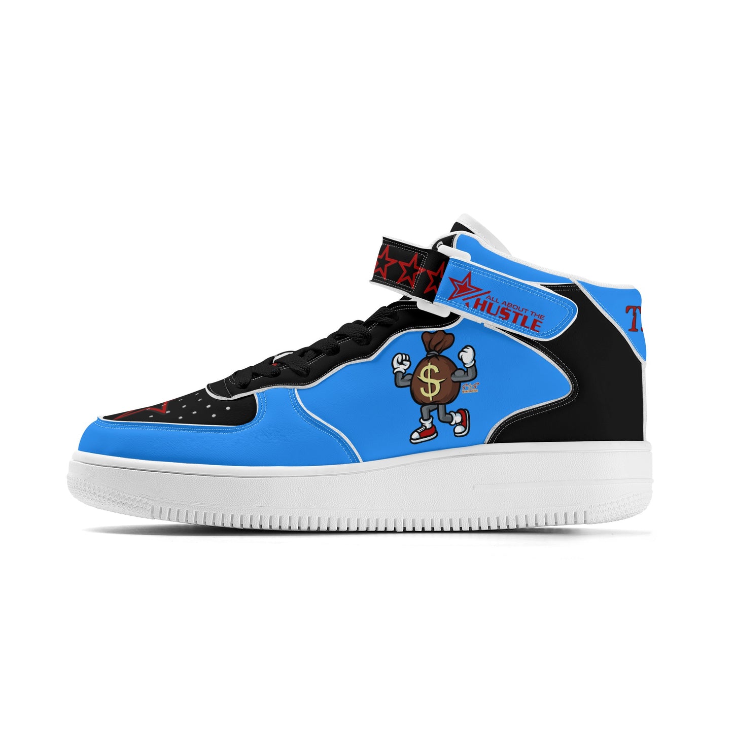 T.T.D. (Ten Toes Down) Mens Blue High Top Leather Star Kicks