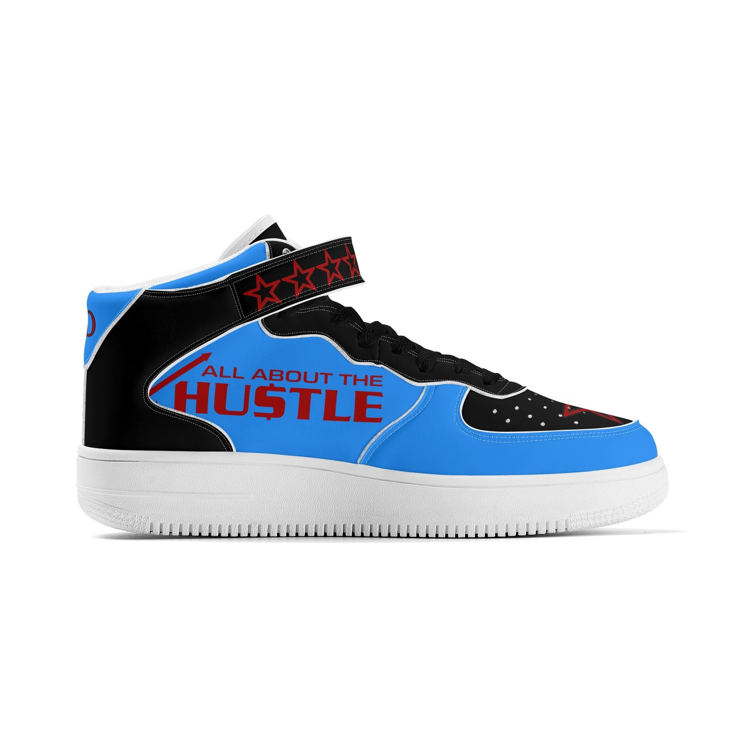 T.T.D. (Ten Toes Down) Mens Blue High Top Leather Star Kicks