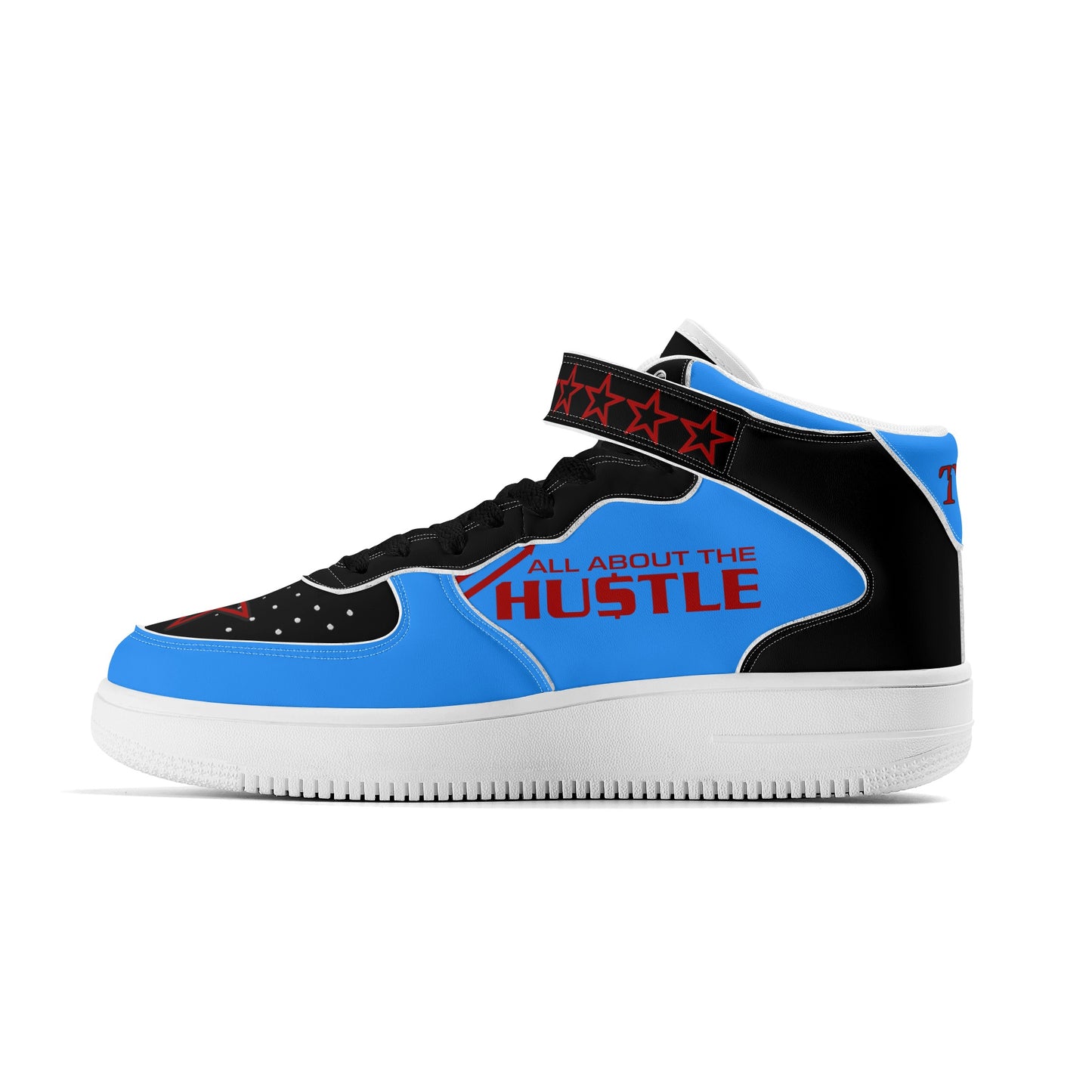 T.T.D. (Ten Toes Down) Mens Blue High Top Leather Star Kicks