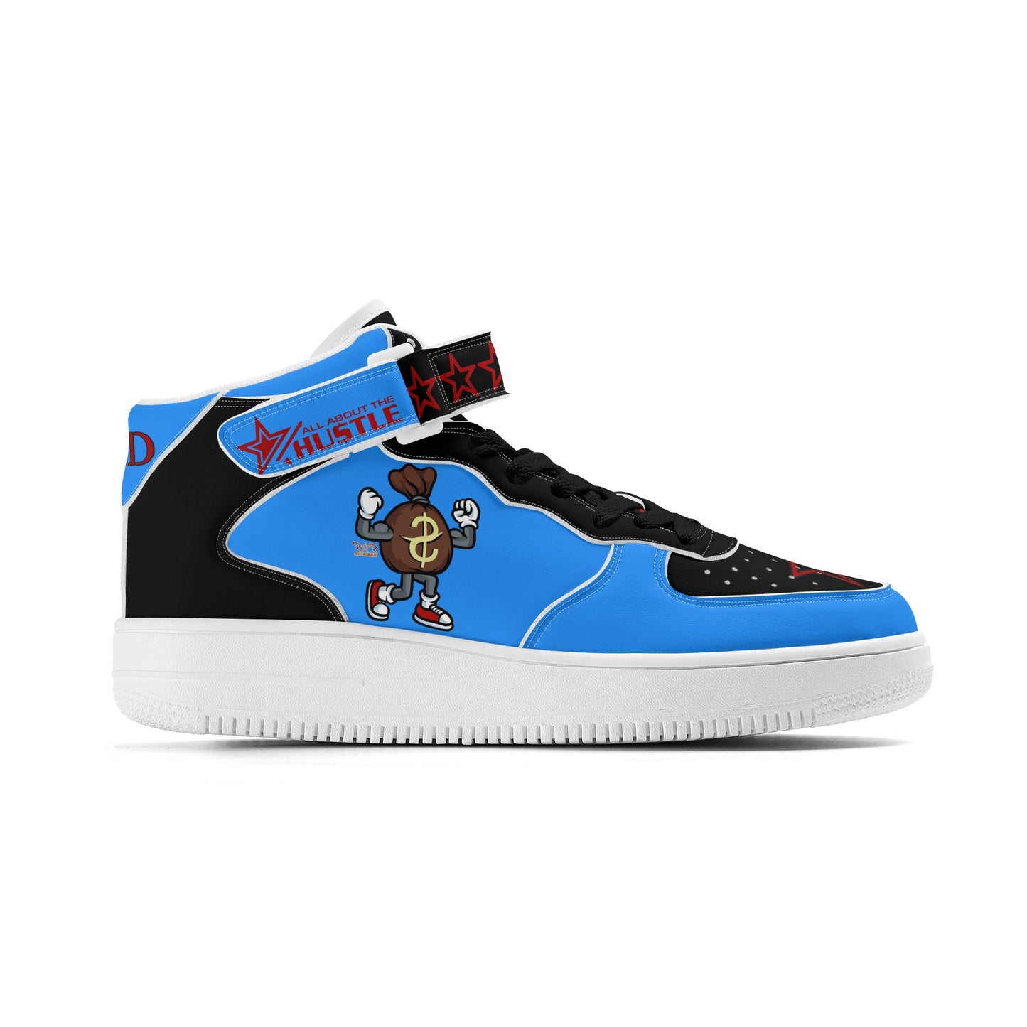 T.T.D. (Ten Toes Down) Mens Blue High Top Leather Star Kicks