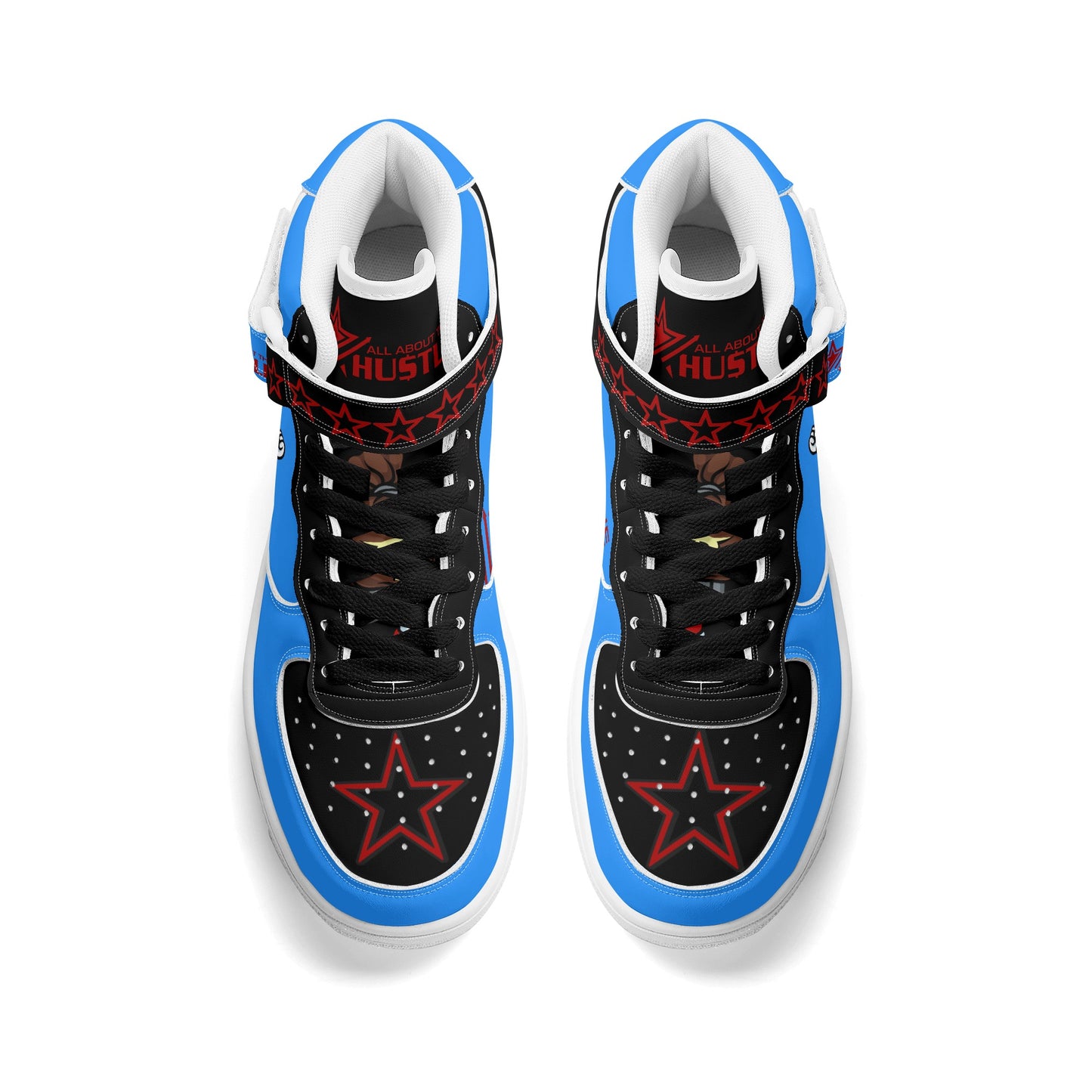 T.T.D. (Ten Toes Down) Mens Blue High Top Leather Star Kicks