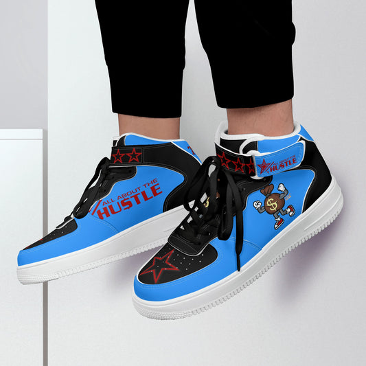 T.T.D. (Ten Toes Down) Mens Blue High Top Leather Star Kicks