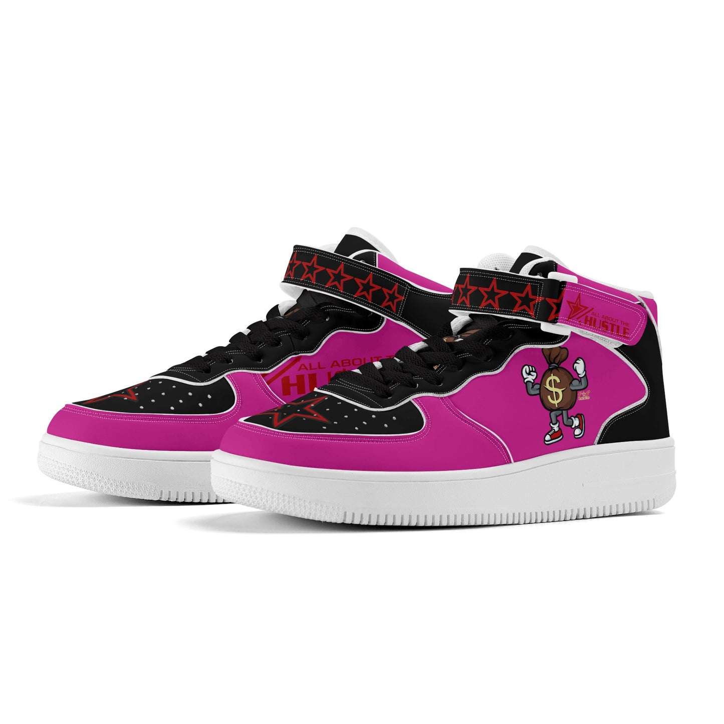 T.T.D. (Ten Toes Down) Mens Purple High Top Leather Star Kicks