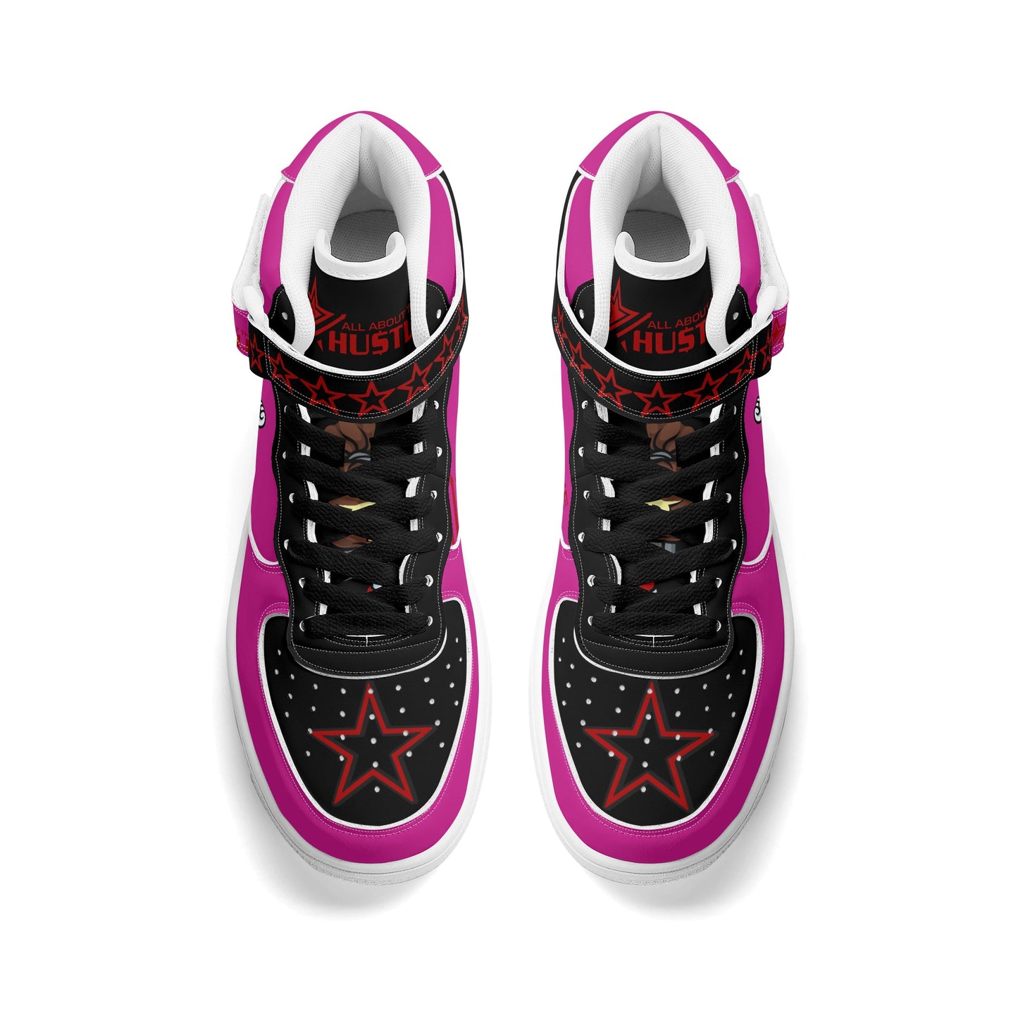 T.T.D. (Ten Toes Down) Mens Purple High Top Leather Star Kicks