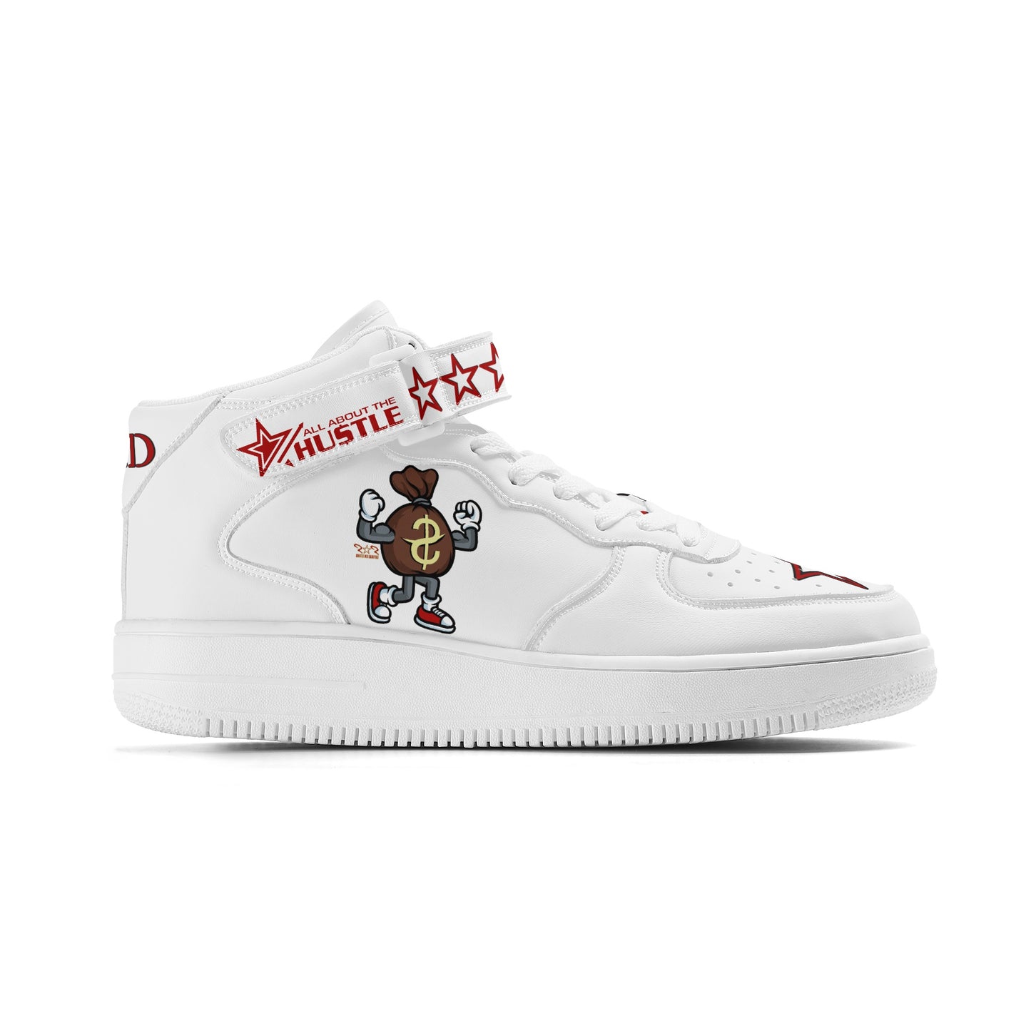 T.T.D. (Ten Toes Down) Mens White High Top Leather Star Kicks