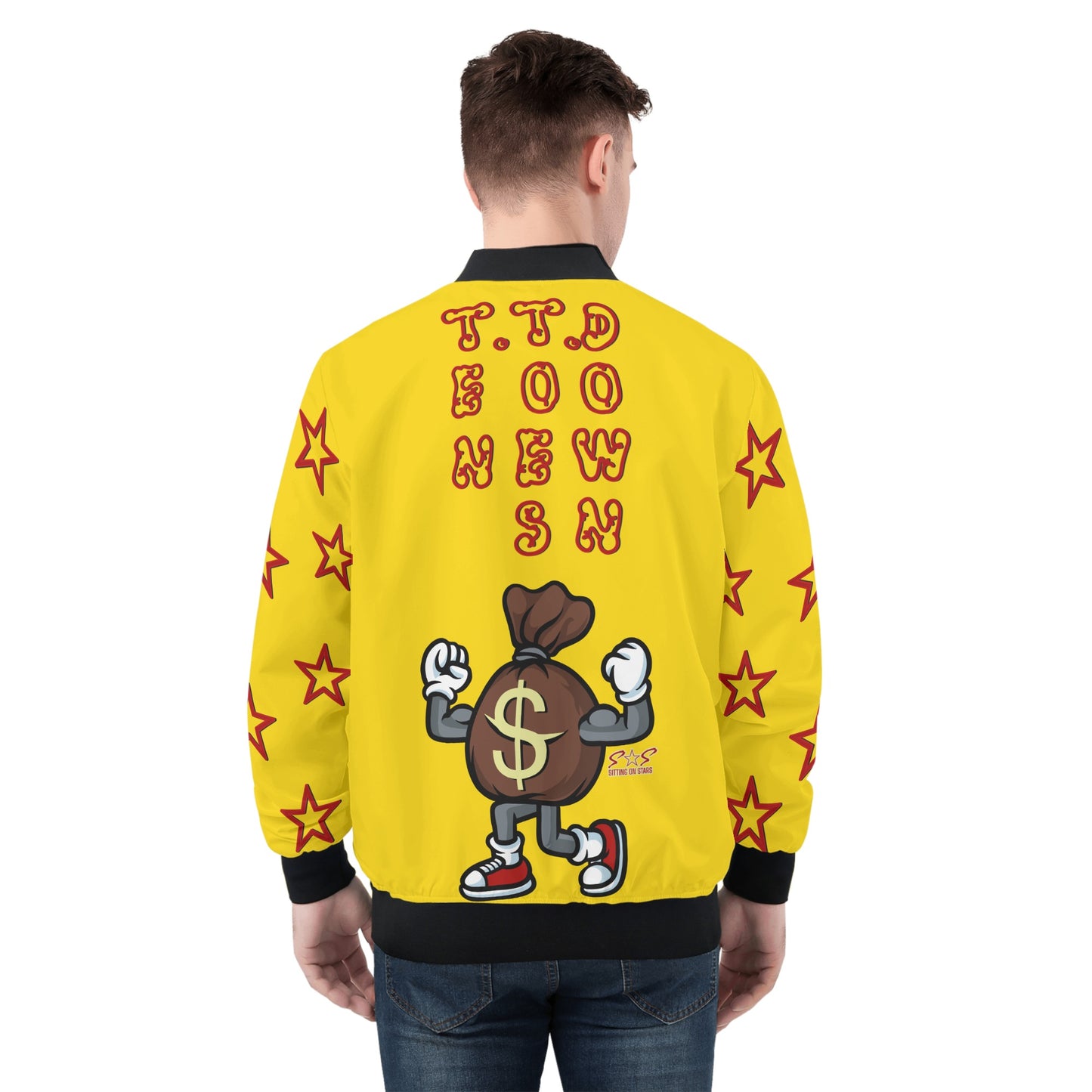 T.T.D (Ten Toes Down) Mens Gold Zip Up Jacket