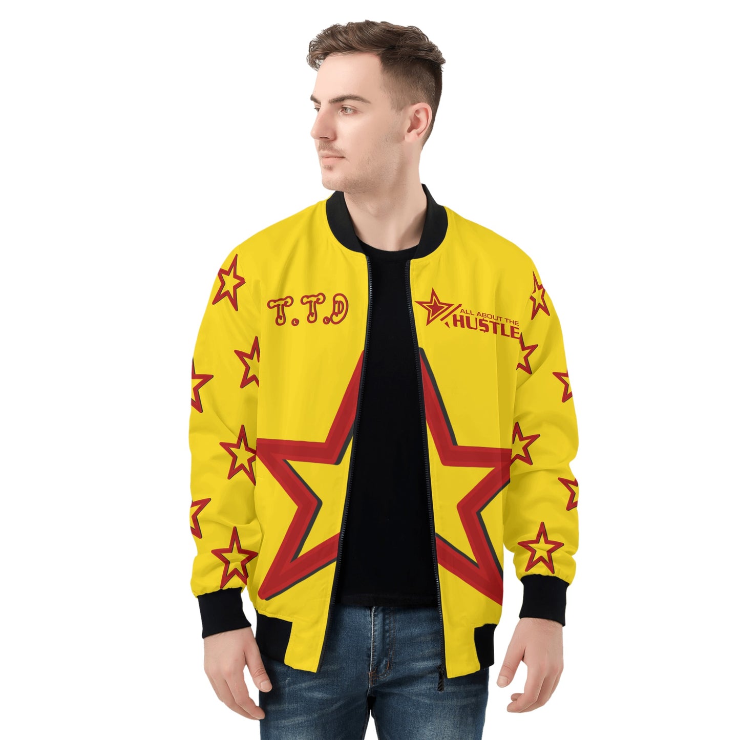 T.T.D (Ten Toes Down) Mens Gold Zip Up Jacket