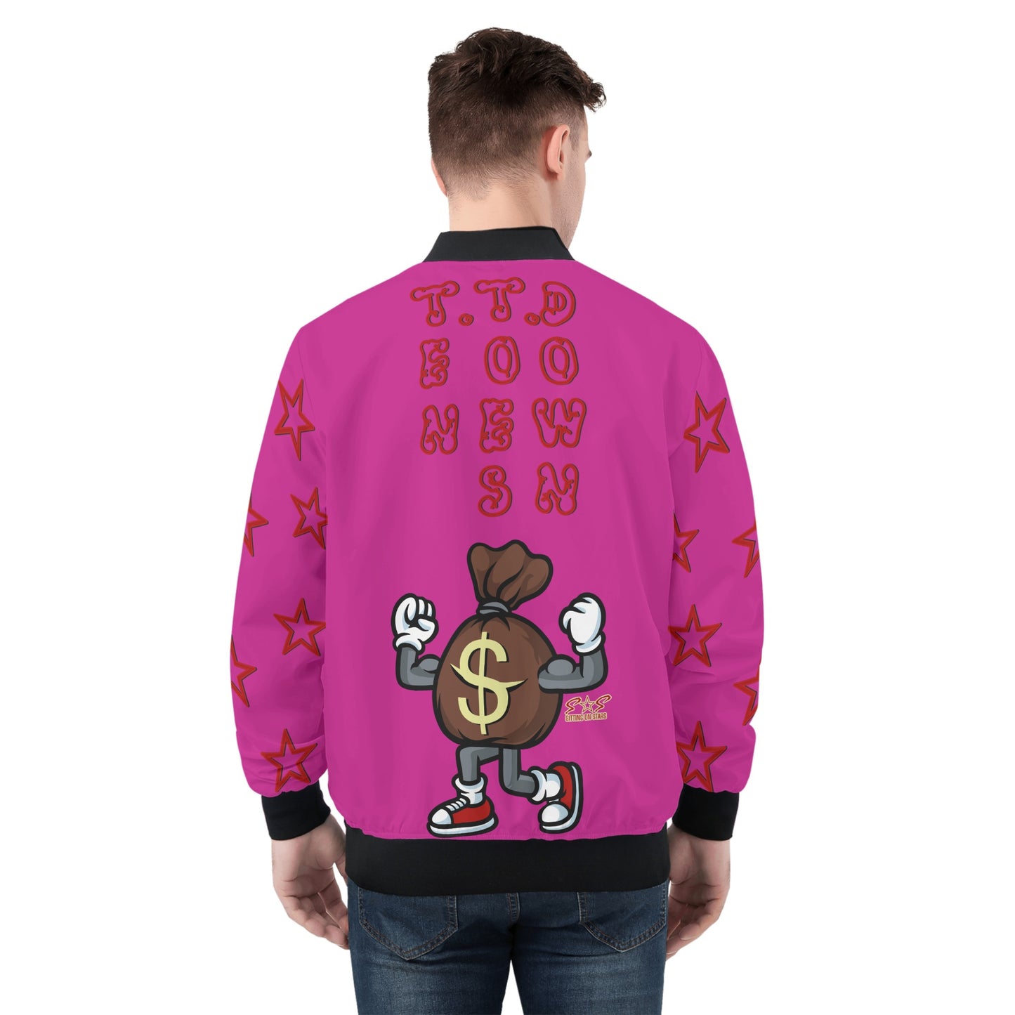 T.T.D (Ten Toes Down) Mens Purple Zip Up Jacket