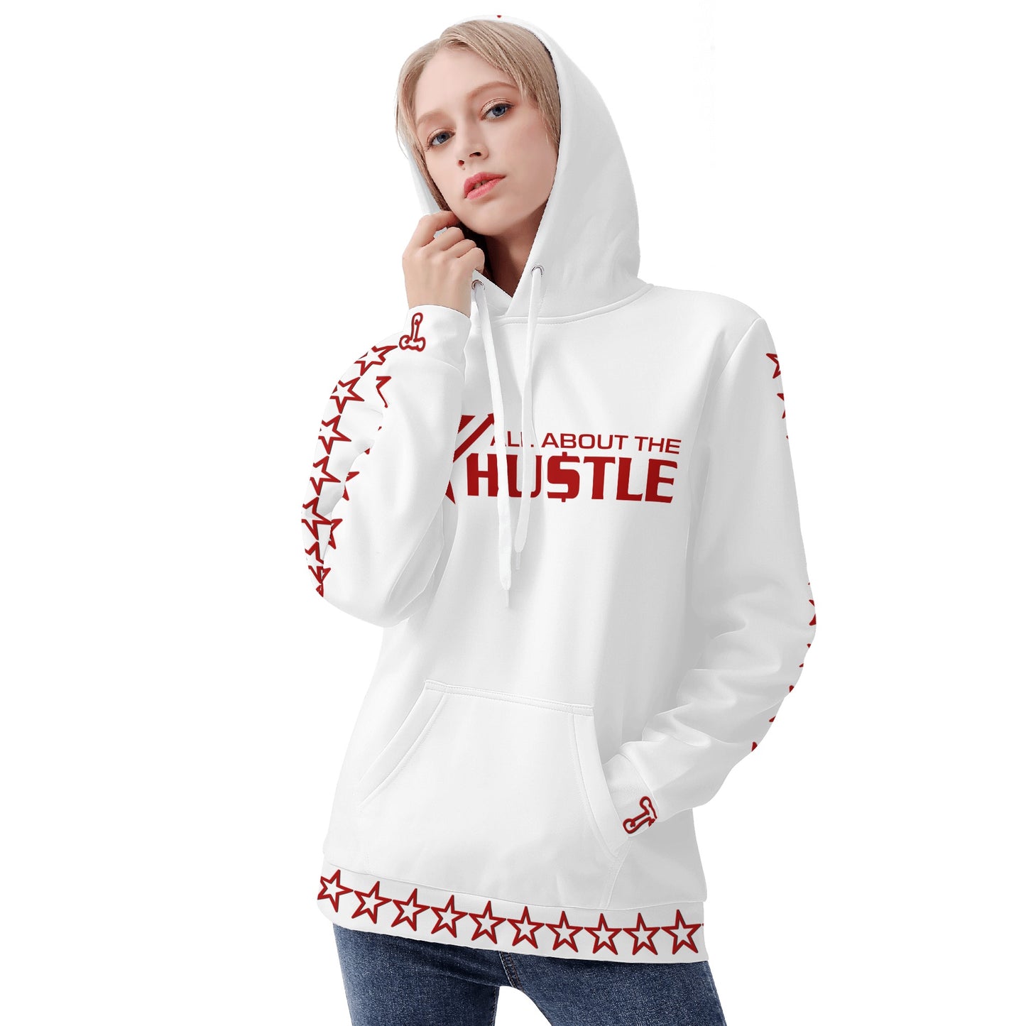 T.T.D (Ten Toes Down) Womens White Hoodie