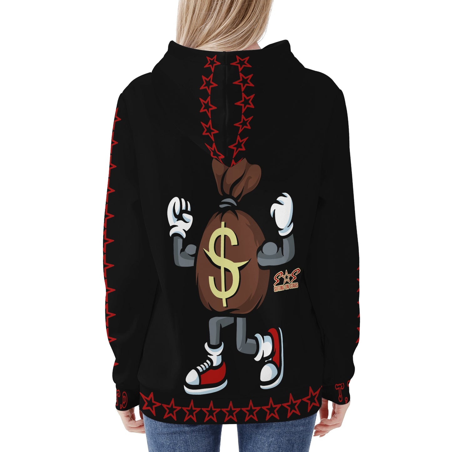 T.T.D (Ten Toes Down) Womens Black Hoodie