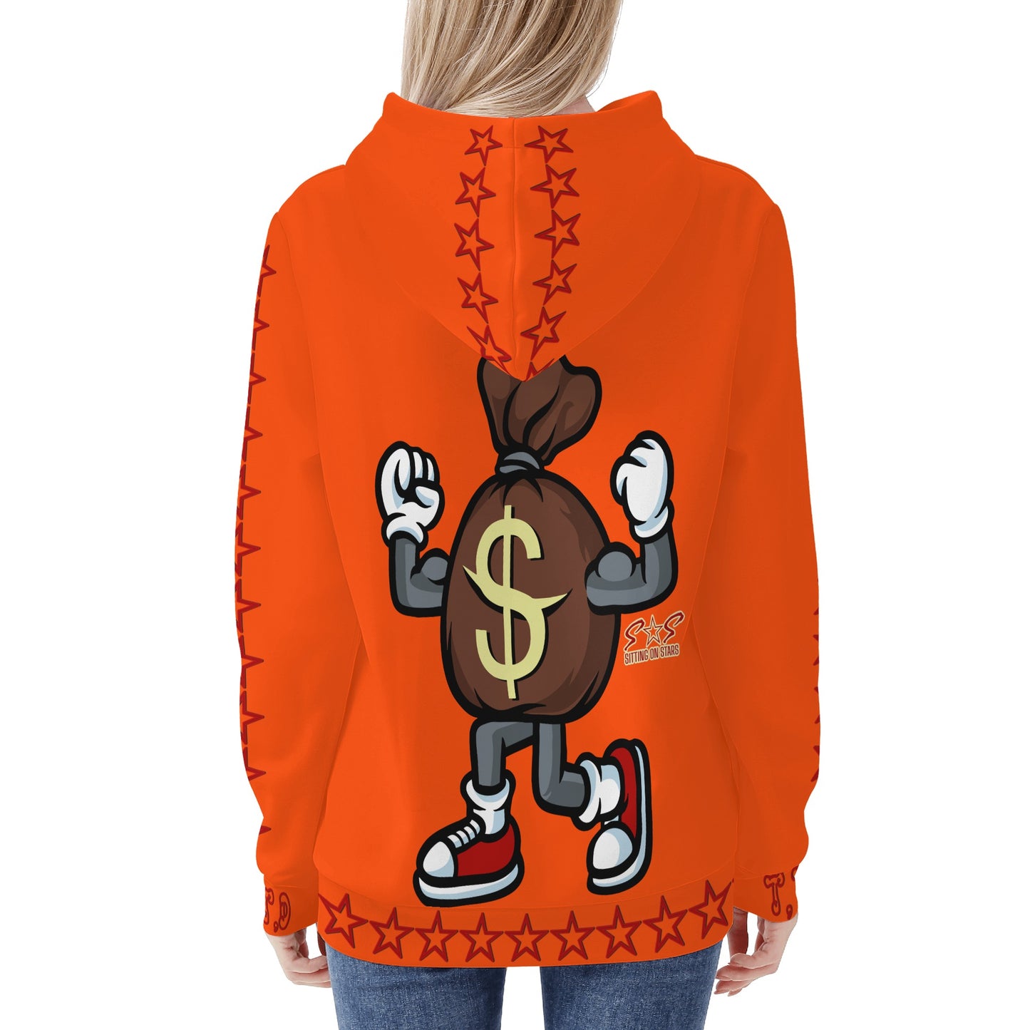 T.T.D (Ten Toes Down) Womens Dark Orange Hoodie