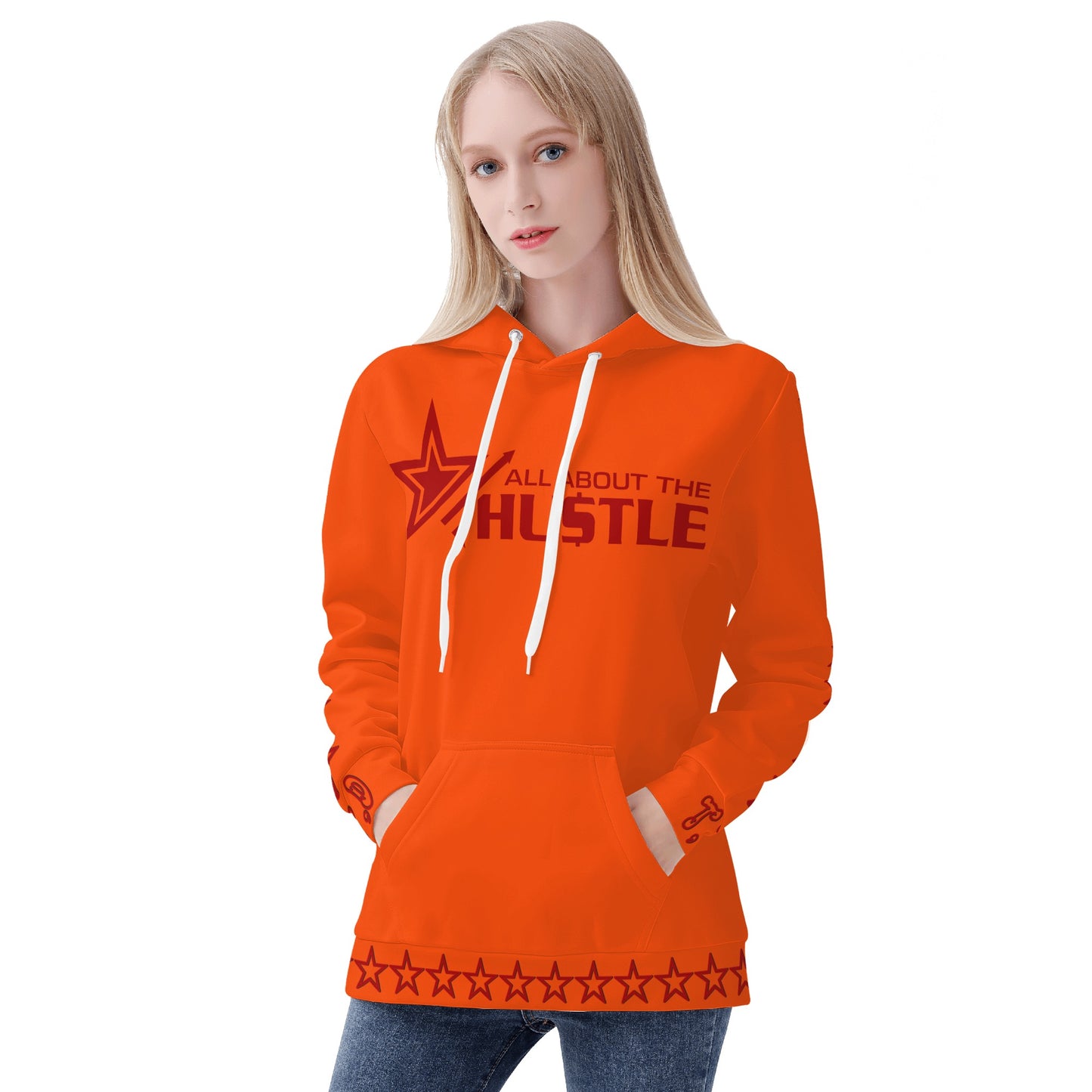 T.T.D (Ten Toes Down) Womens Dark Orange Hoodie