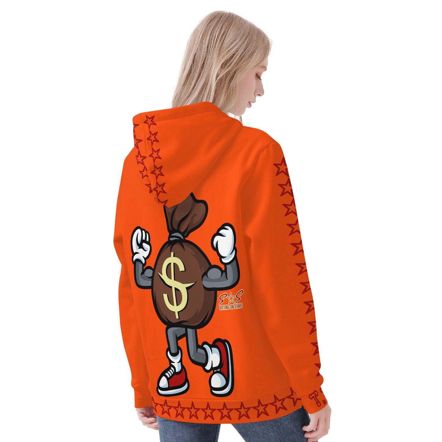 T.T.D (Ten Toes Down) Womens Dark Orange Hoodie