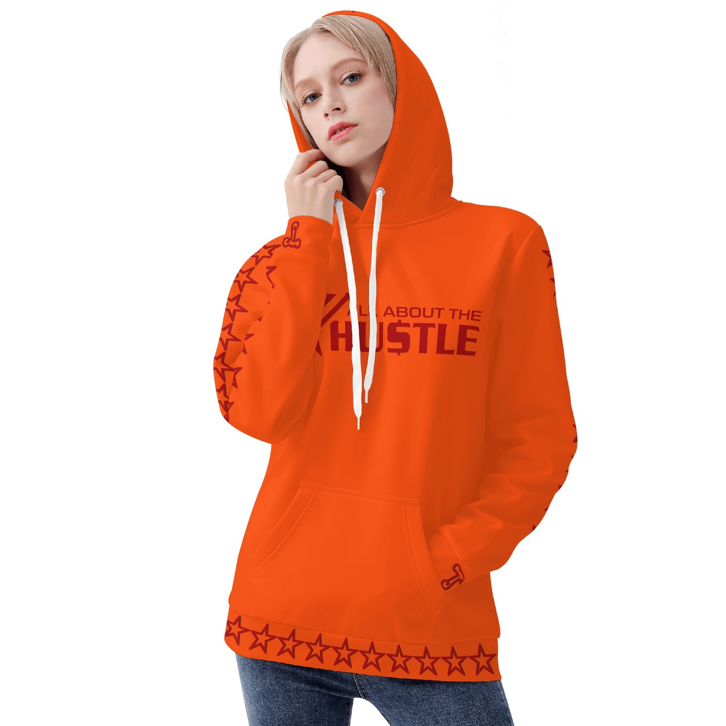 T.T.D (Ten Toes Down) Womens Dark Orange Hoodie