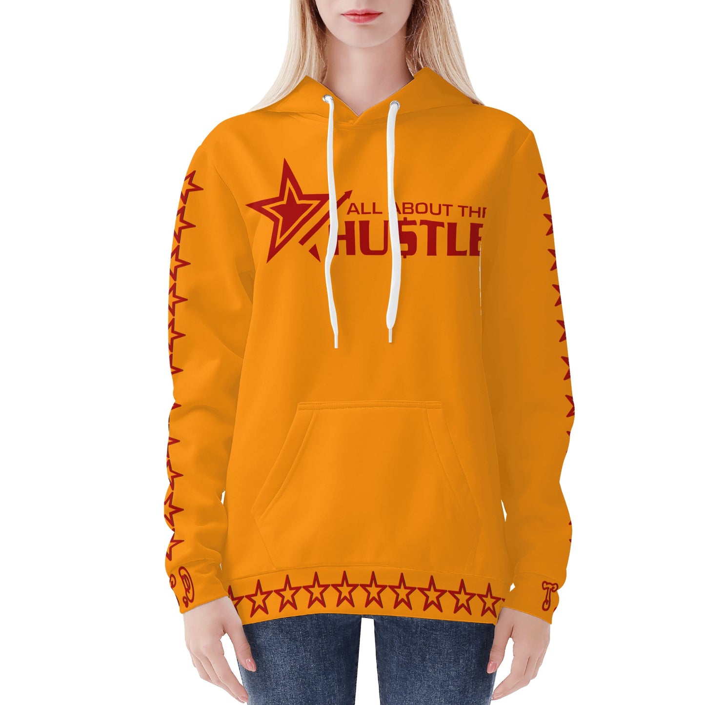 T.T.D (Ten Toes Down) Womens Orange Hoodie