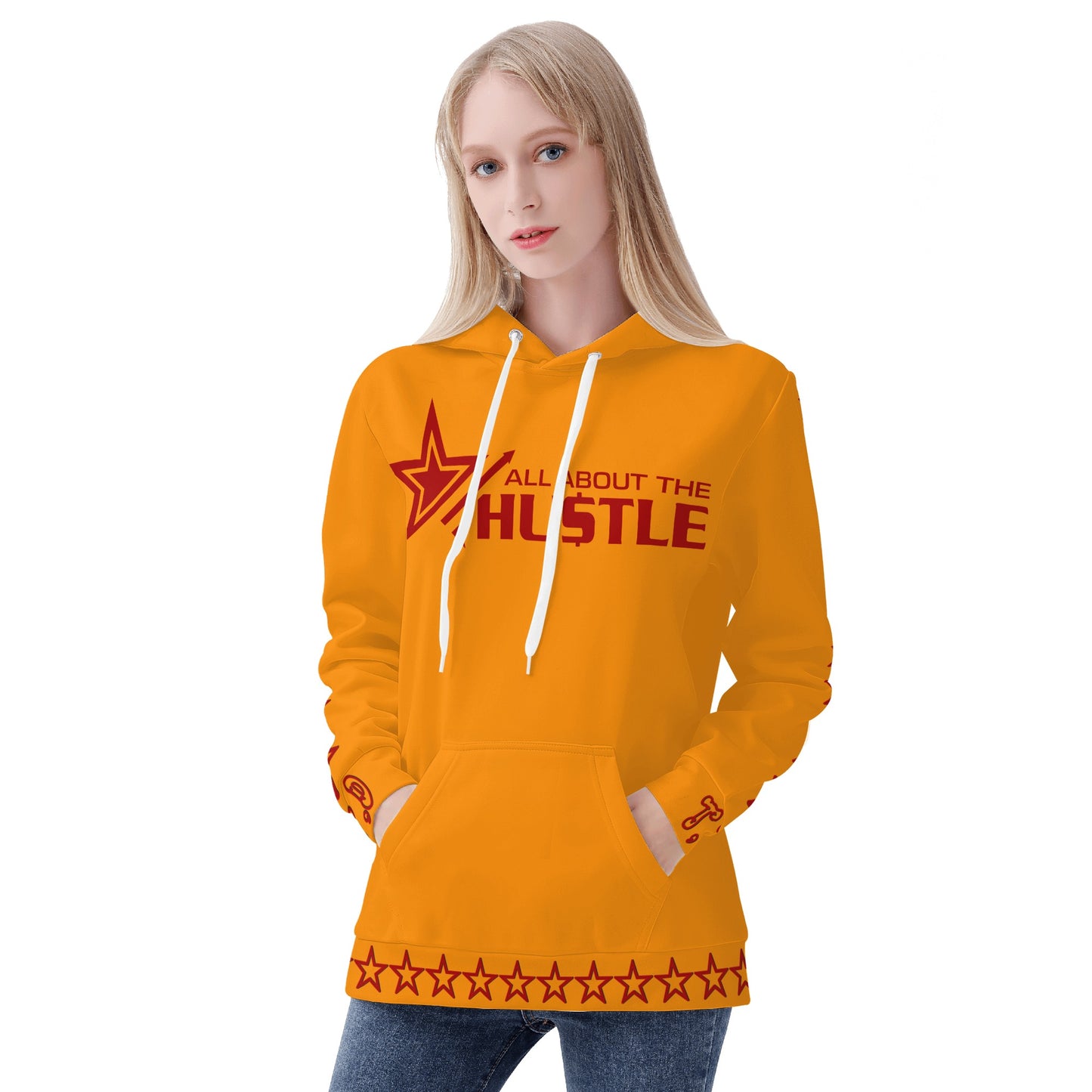 T.T.D (Ten Toes Down) Womens Orange Hoodie