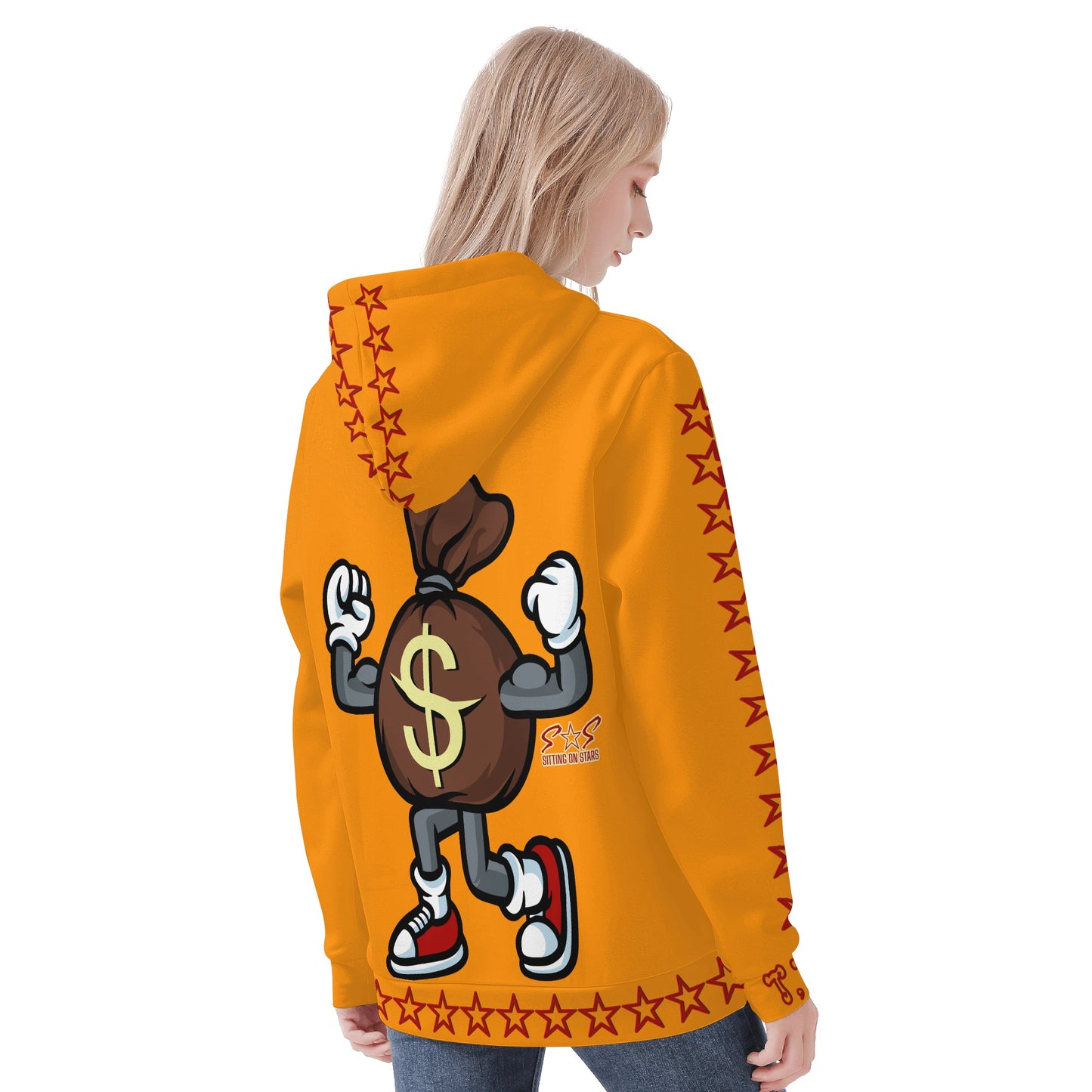 T.T.D (Ten Toes Down) Womens Orange Hoodie