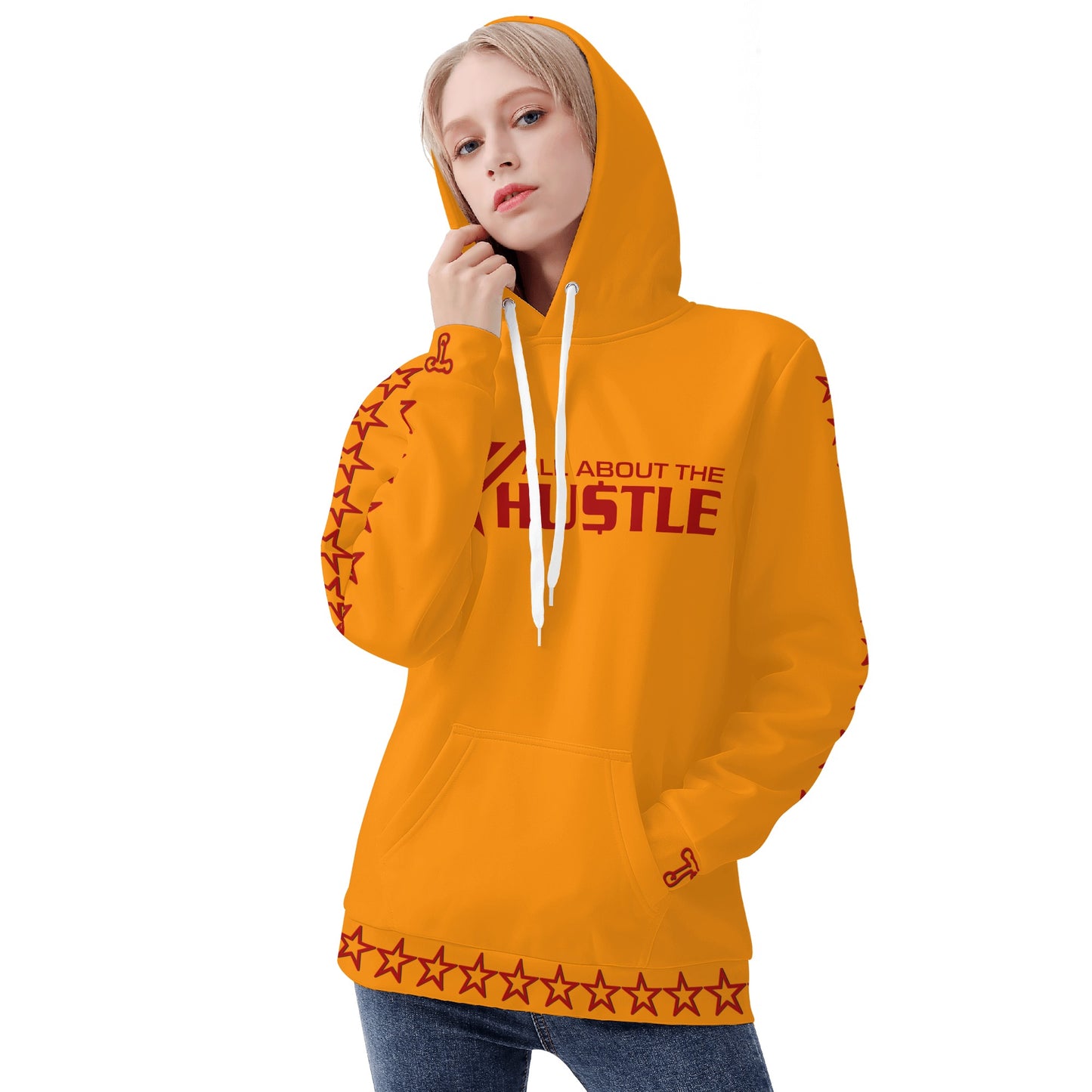 T.T.D (Ten Toes Down) Womens Orange Hoodie