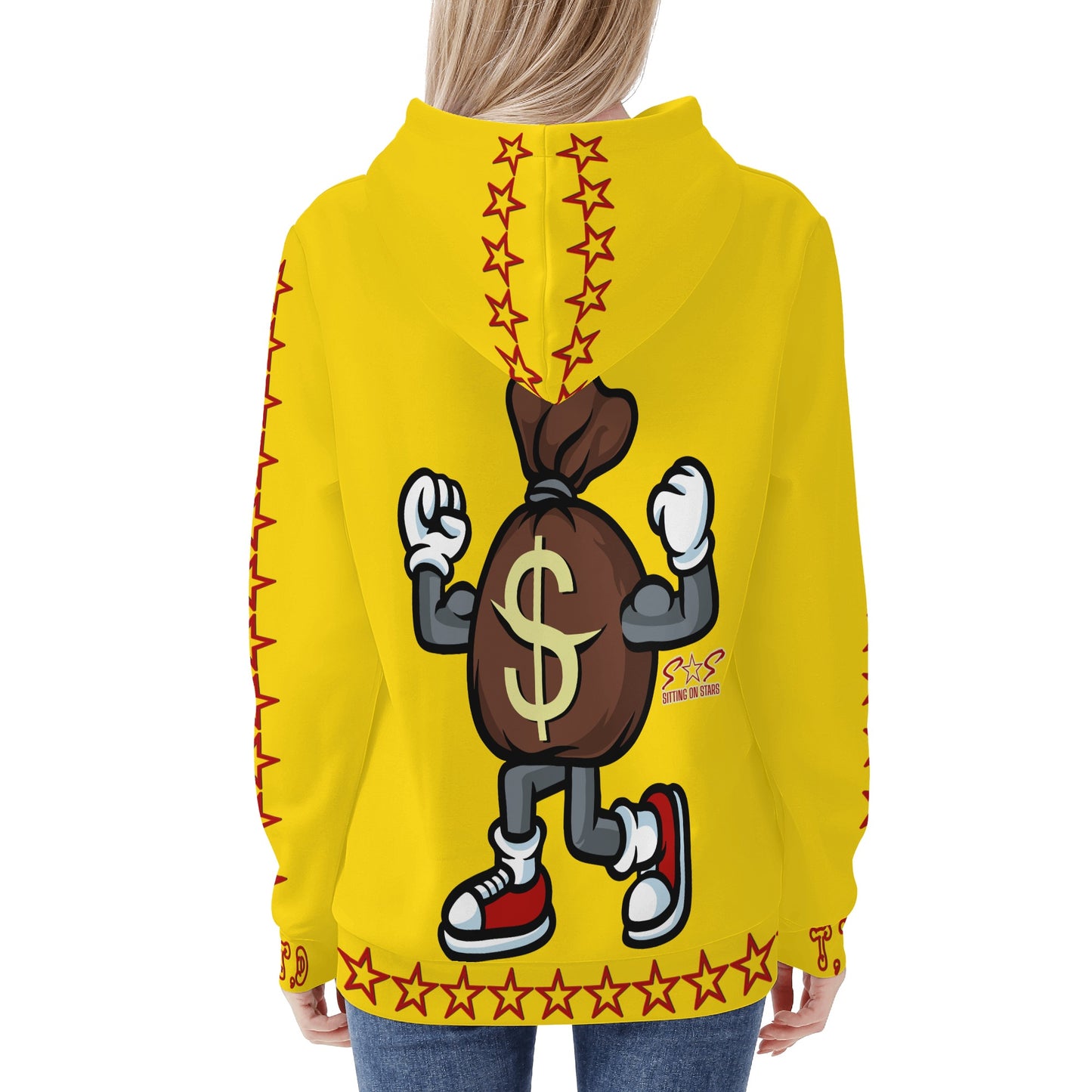 T.T.D (Ten Toes Down) Womens Gold Hoodie