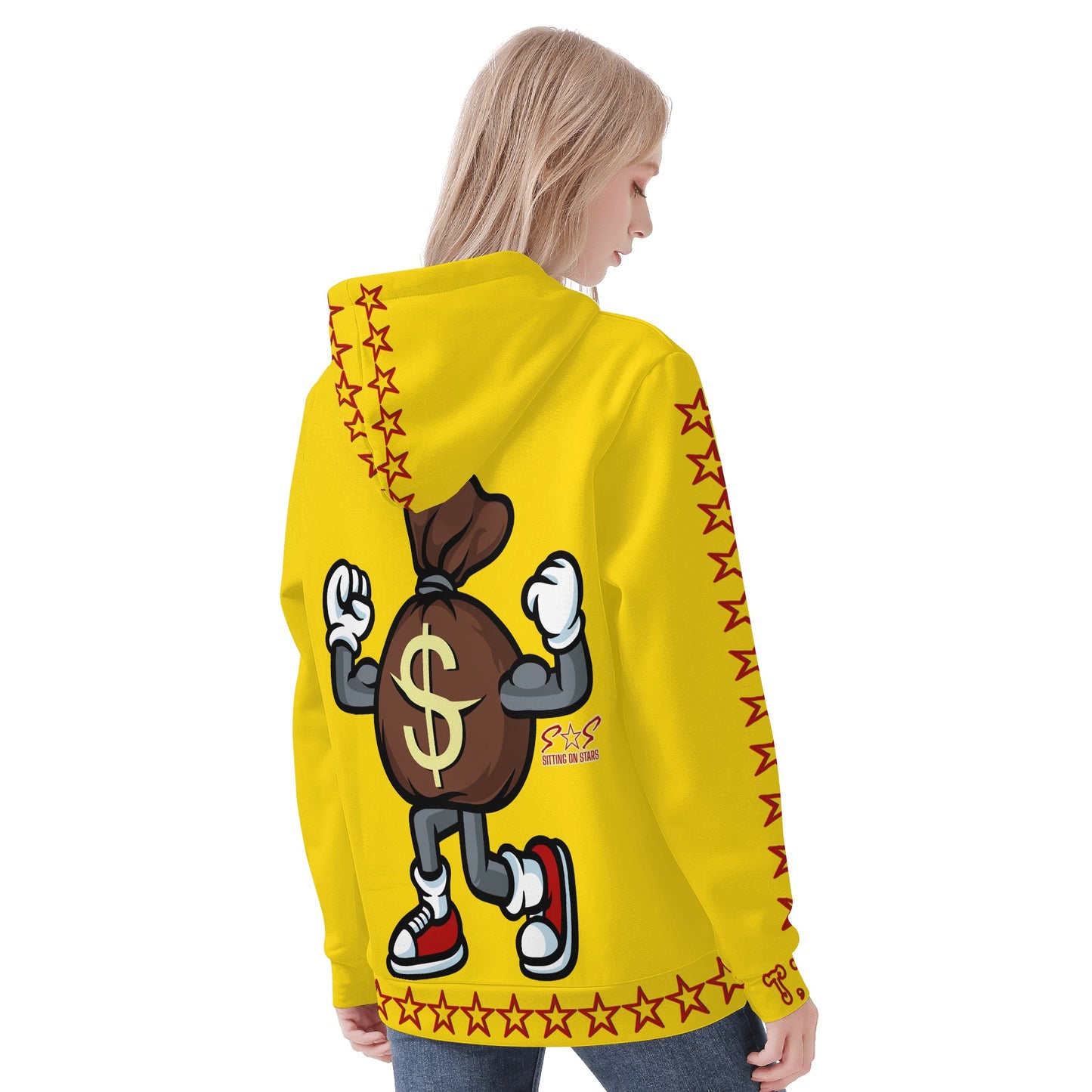 T.T.D (Ten Toes Down) Womens Gold Hoodie