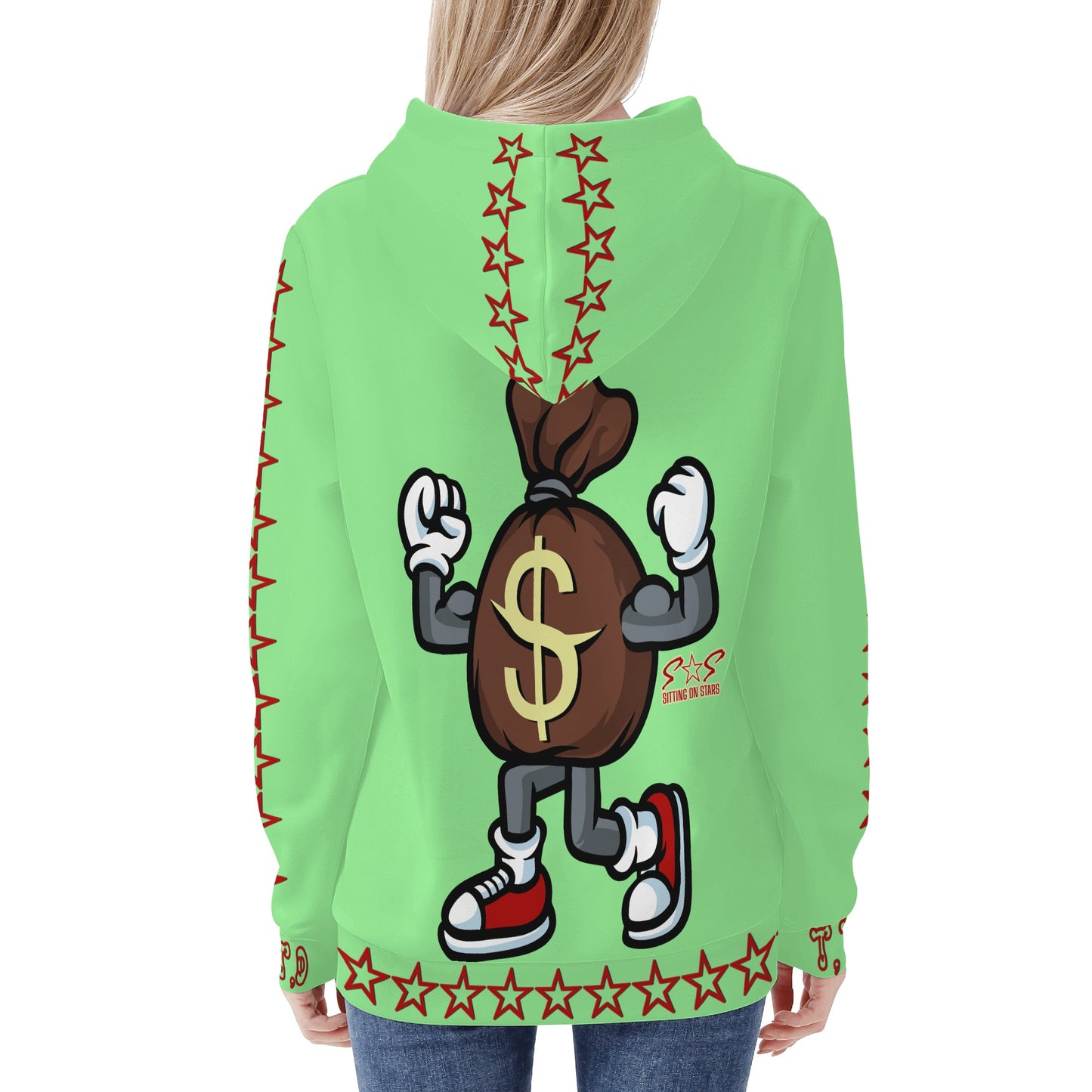 T.T.D (Ten Toes Down) Womens Mint Green Hoodie