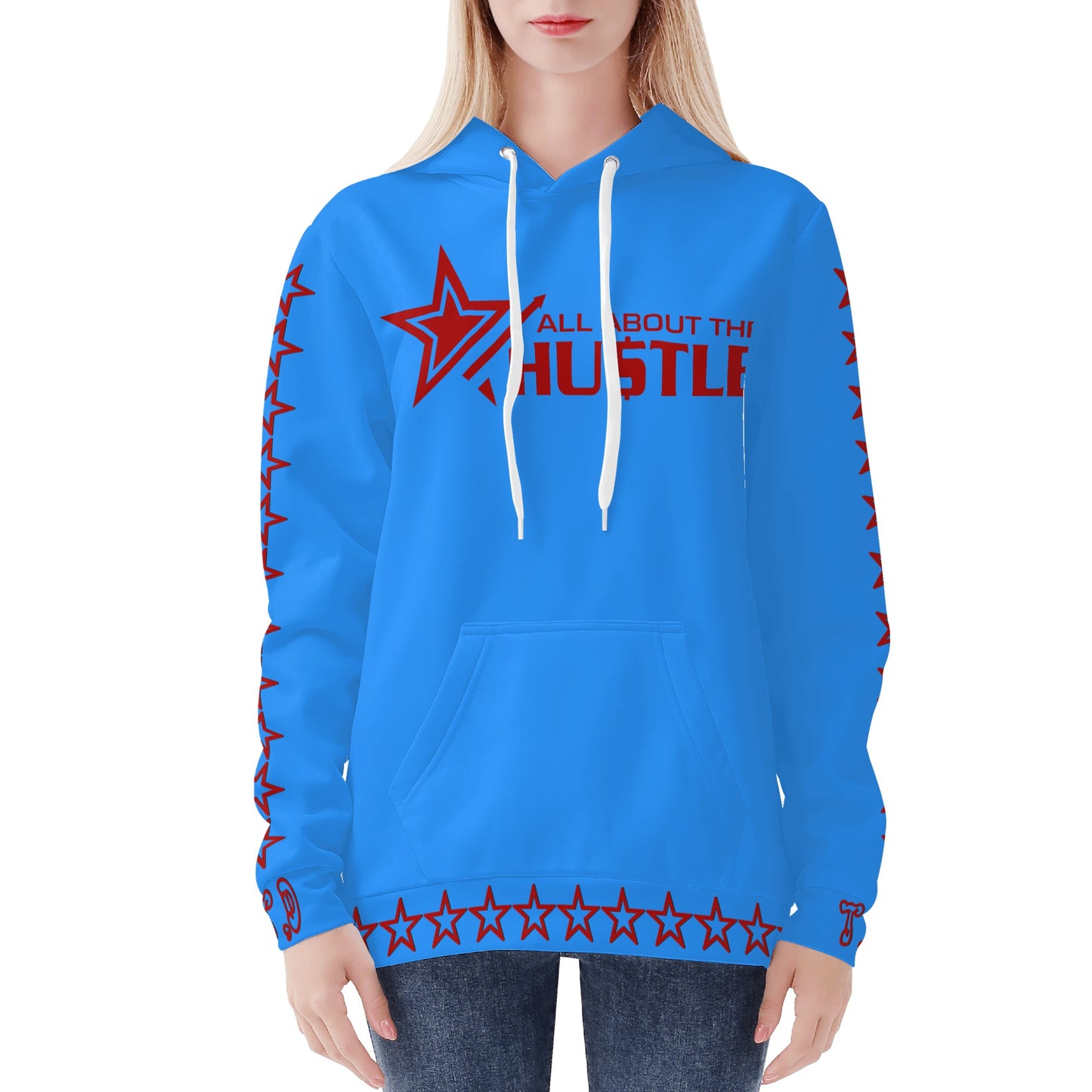 T.T.D (Ten Toes Down) Womens Blue Hoodie