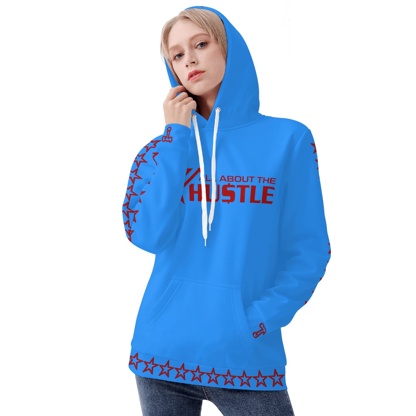 T.T.D (Ten Toes Down) Womens Blue Hoodie