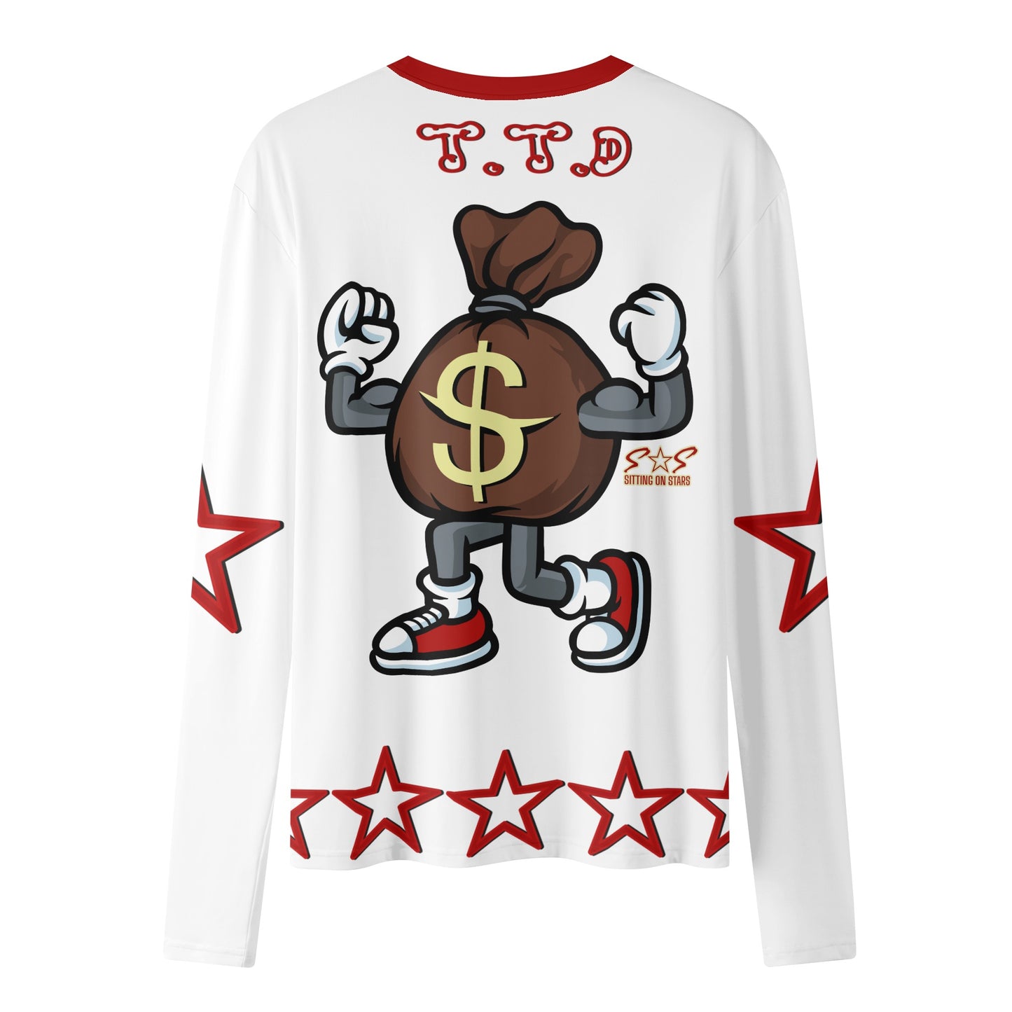 T.T.D (Ten Toes Down) Womens White Long Sleeve T Shirt