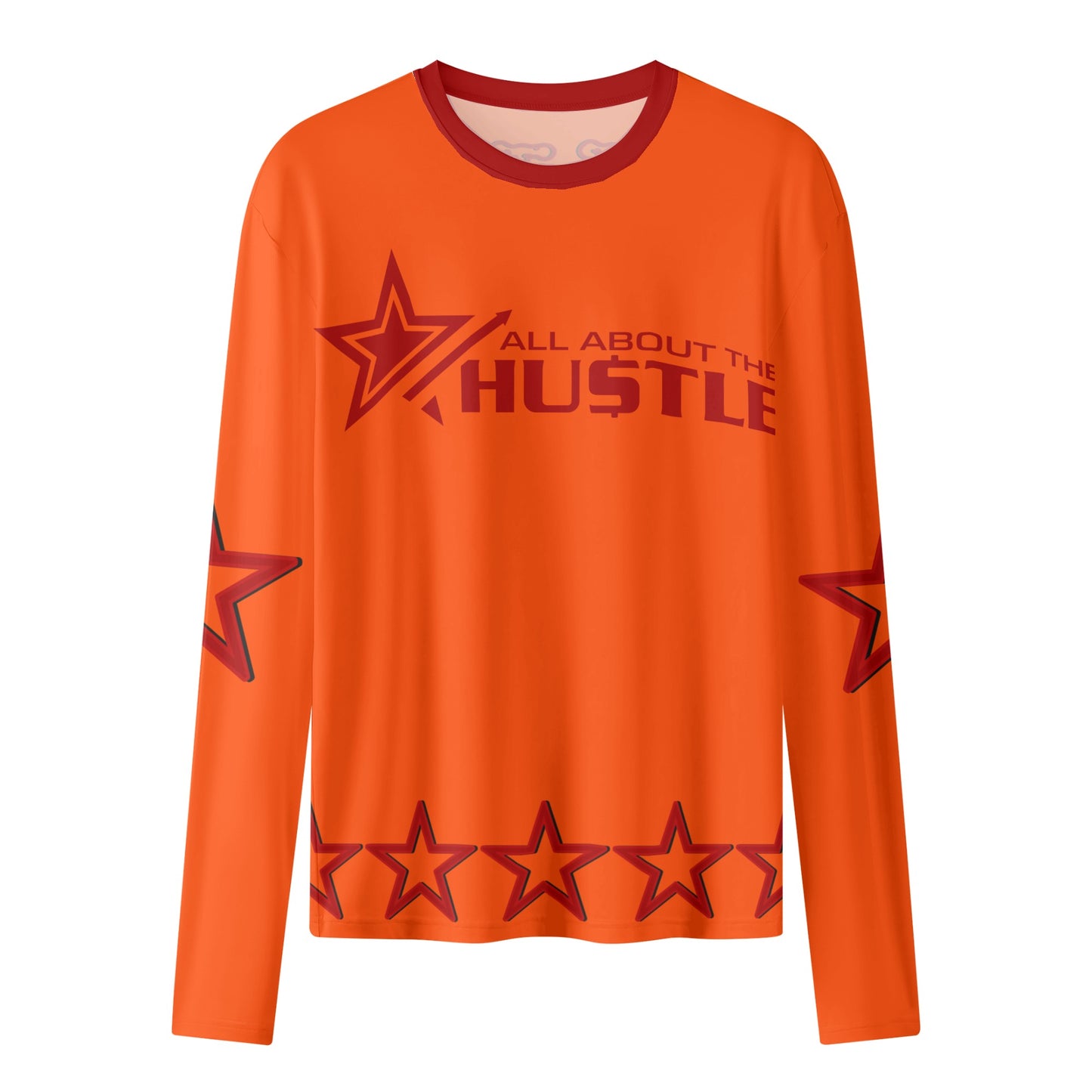 T.T.D (Ten Toes Down) Womens Dark Orange Long Sleeve T Shirt