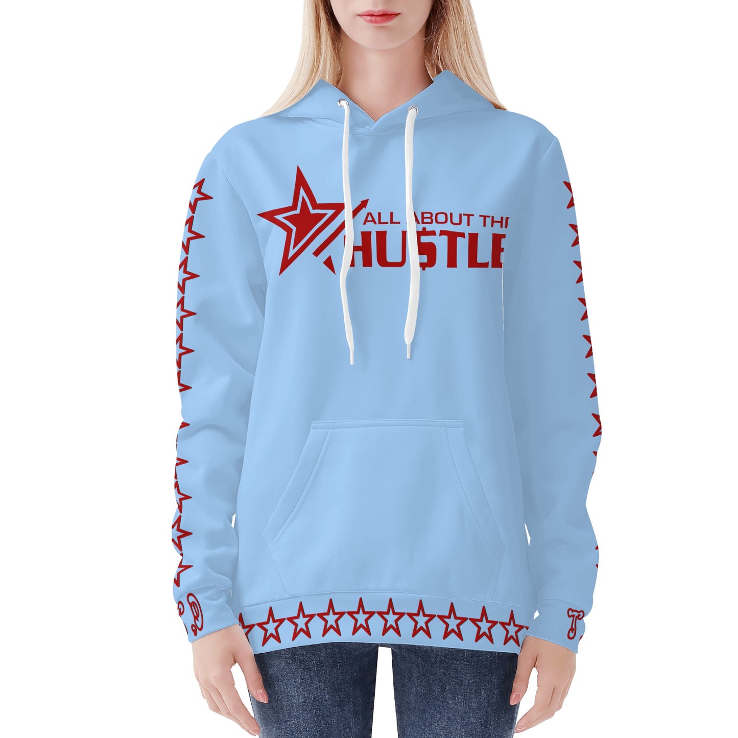 T.T.D (Ten Toes Down) Womens Sky Blue Hoodie