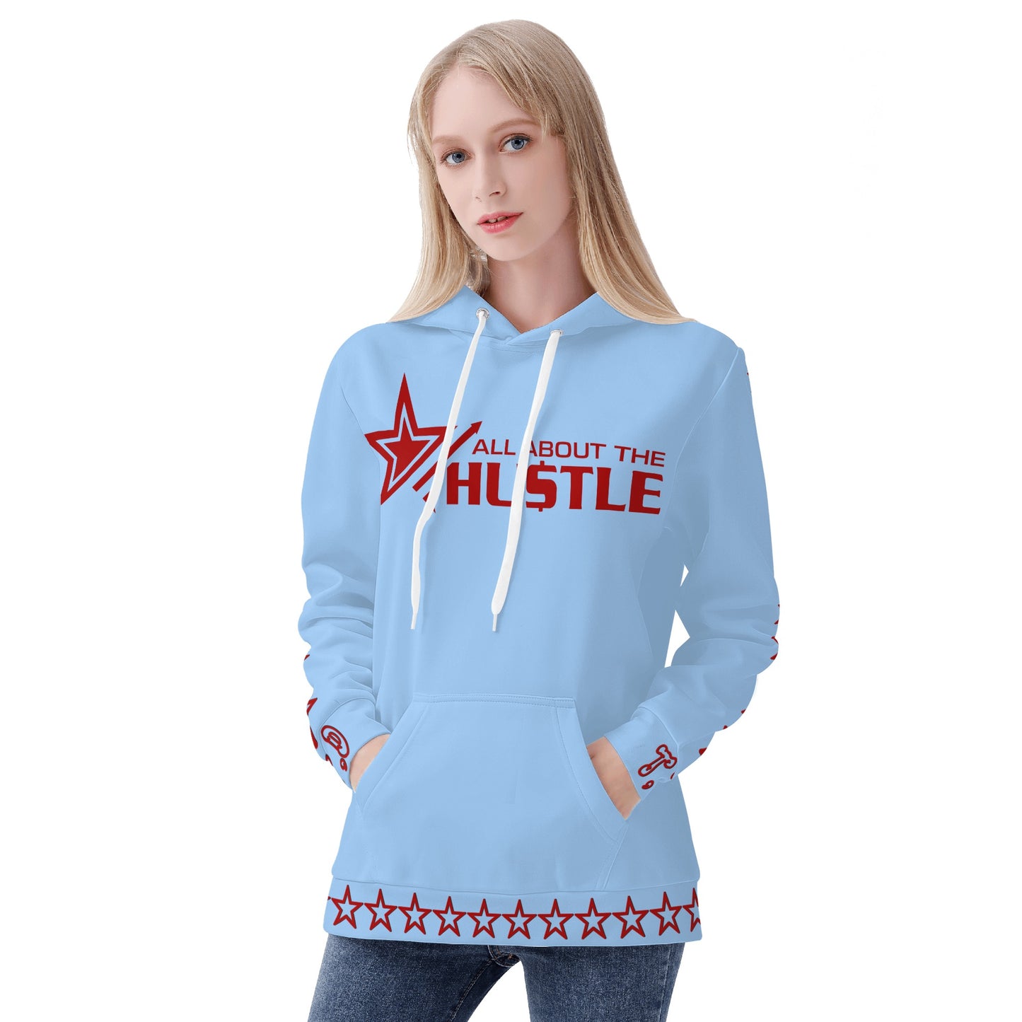 T.T.D (Ten Toes Down) Womens Sky Blue Hoodie