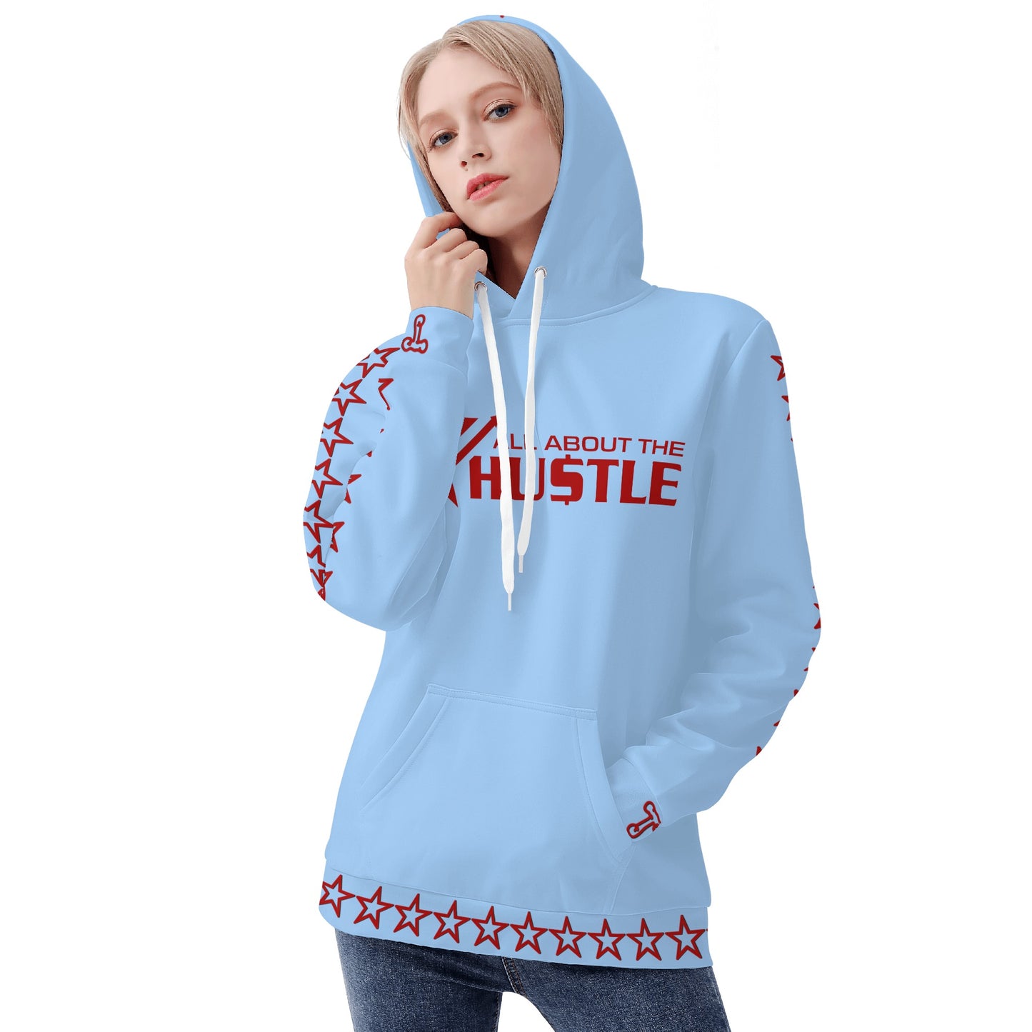 T.T.D (Ten Toes Down) Womens Sky Blue Hoodie