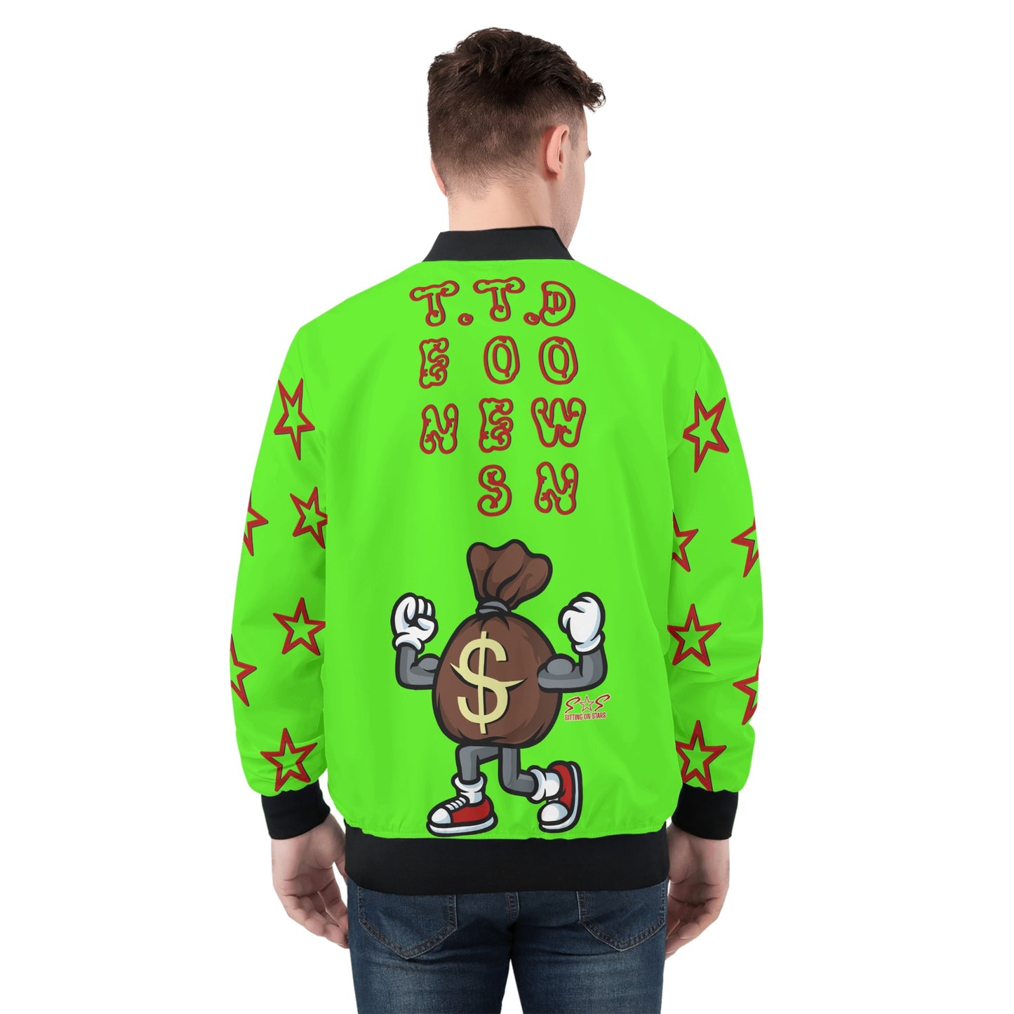 T.T.D (Ten Toes Down) Mens Goo Green Zip Up Jacket