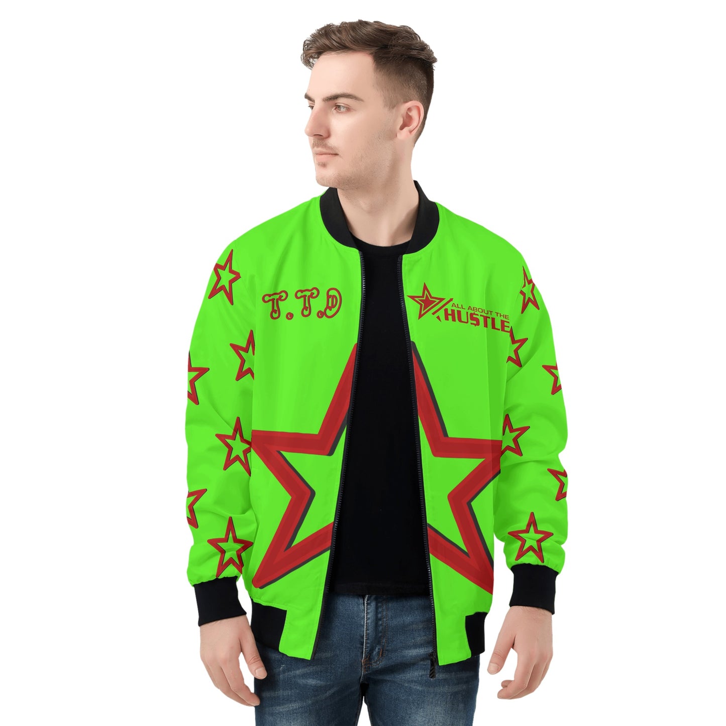 T.T.D (Ten Toes Down) Mens Goo Green Zip Up Jacket