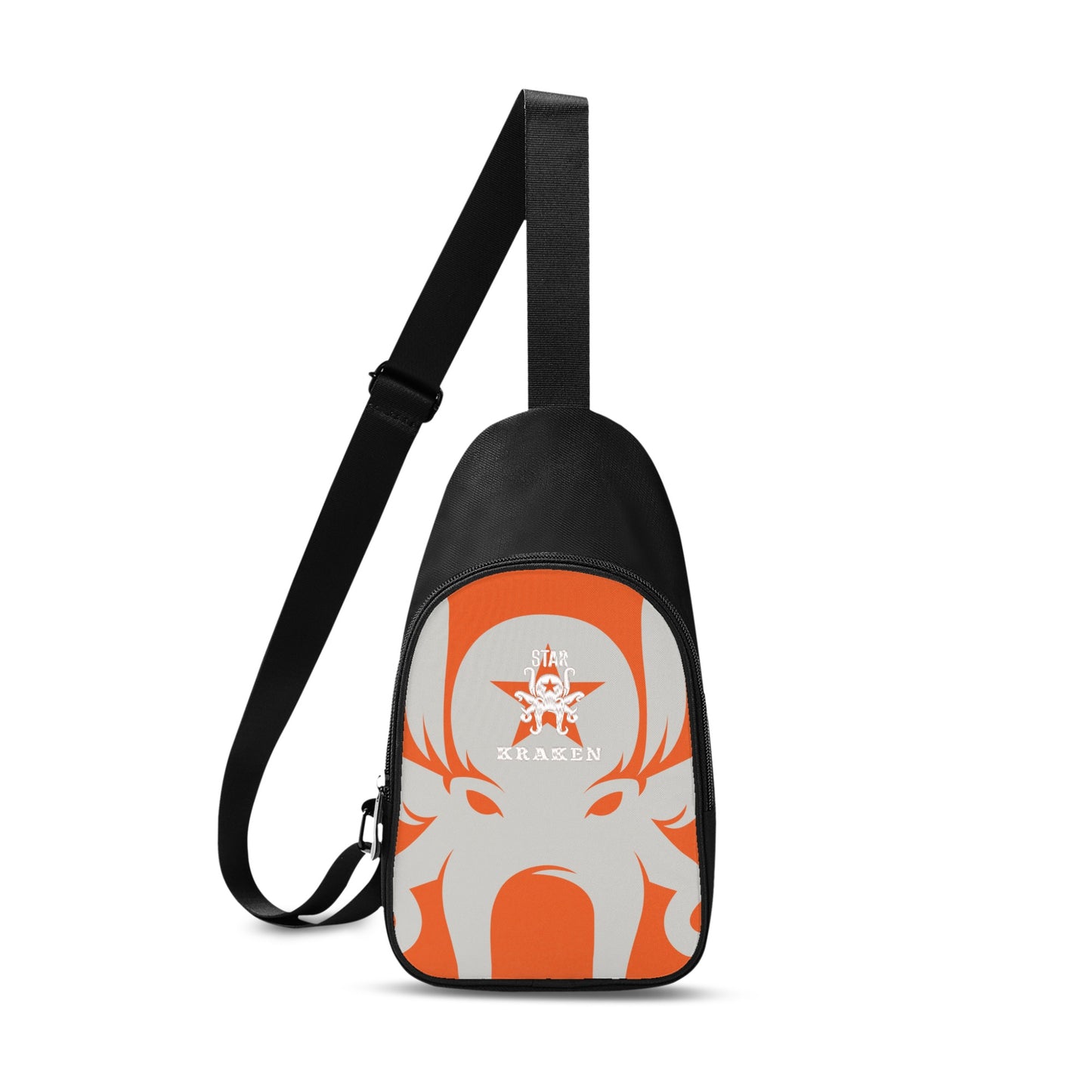 Star Kraken Printed+Embroidered Dark Orange Chest Bags