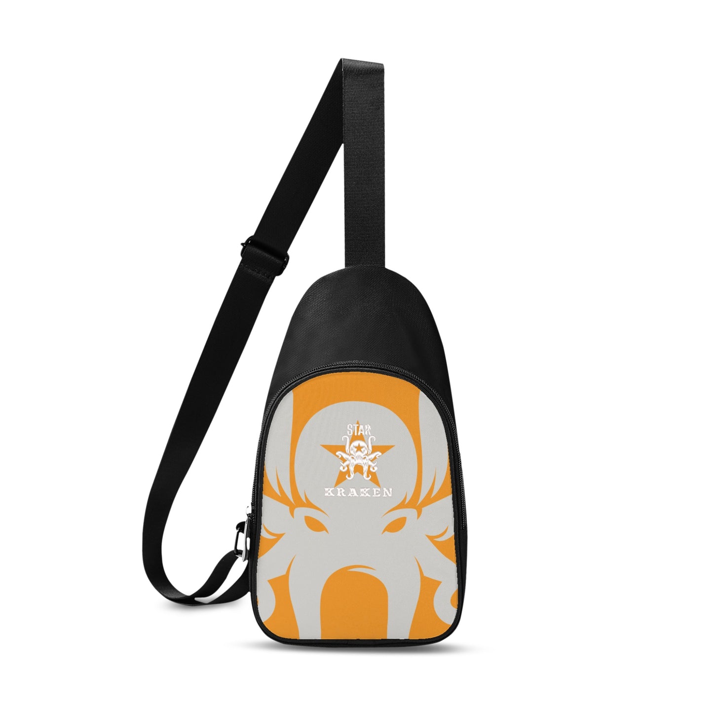 Star Kraken Printed+Embroidered Orange Chest Bags