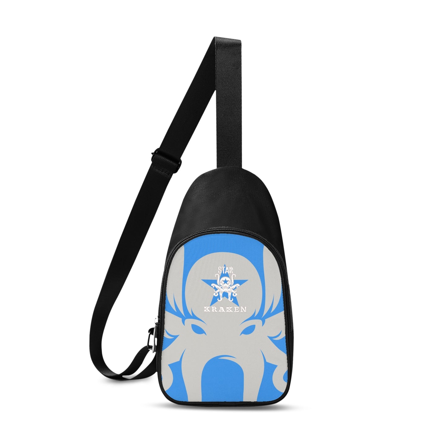 Star Kraken Printed+Embroidered Blue Chest Bags