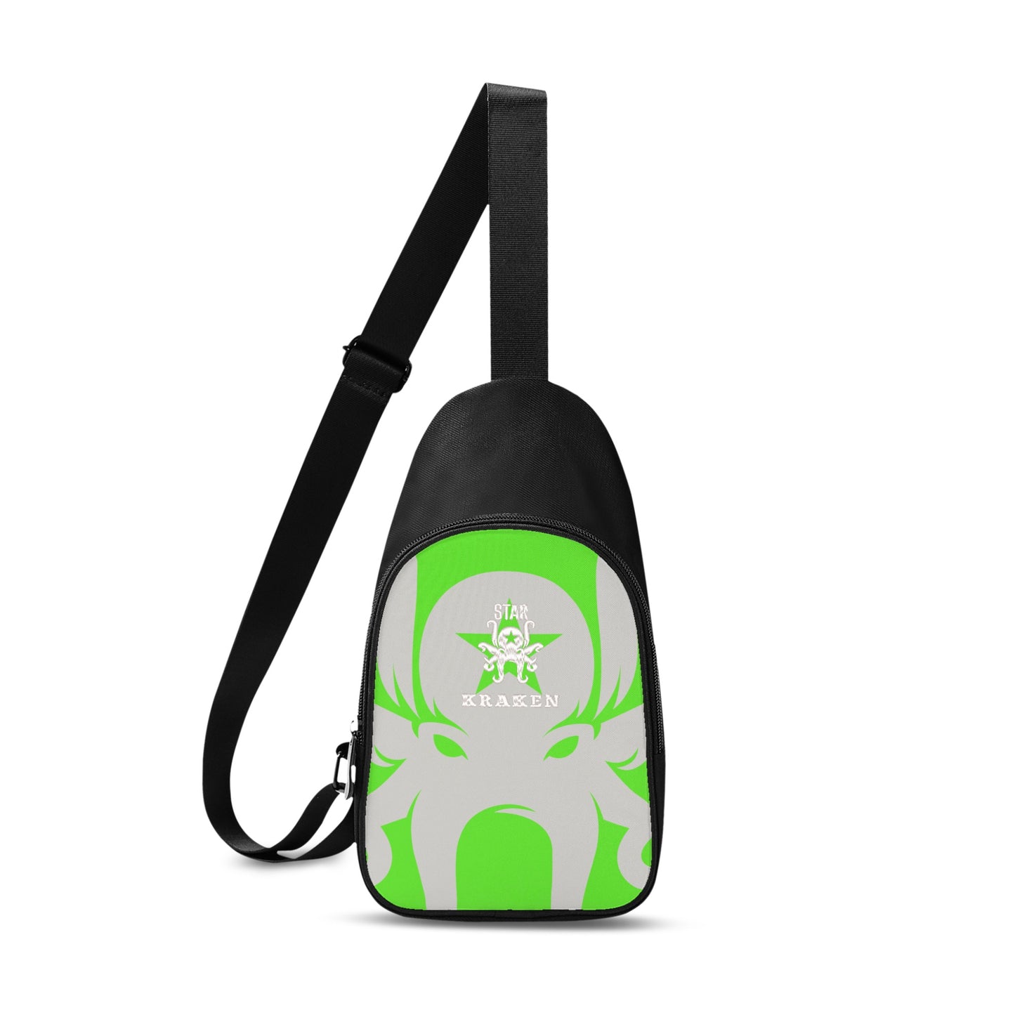 Star Kraken Printed+Embroidered Goo Green Chest Bags