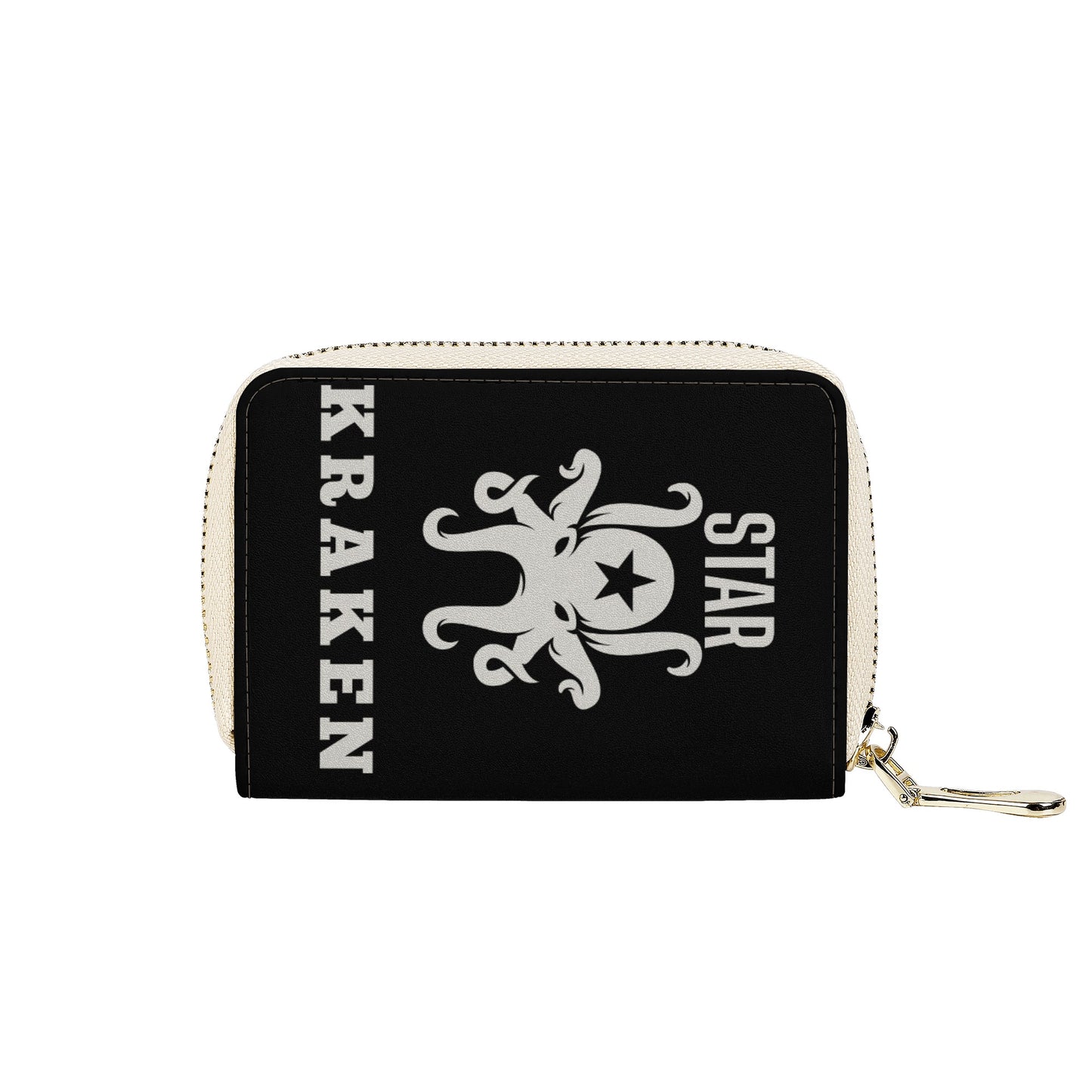 Star Kraken Black Zipper Card Holder