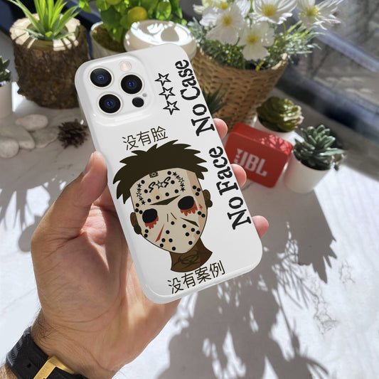 No Face, No Case White IPhone 15 Pro Phone Case Protector