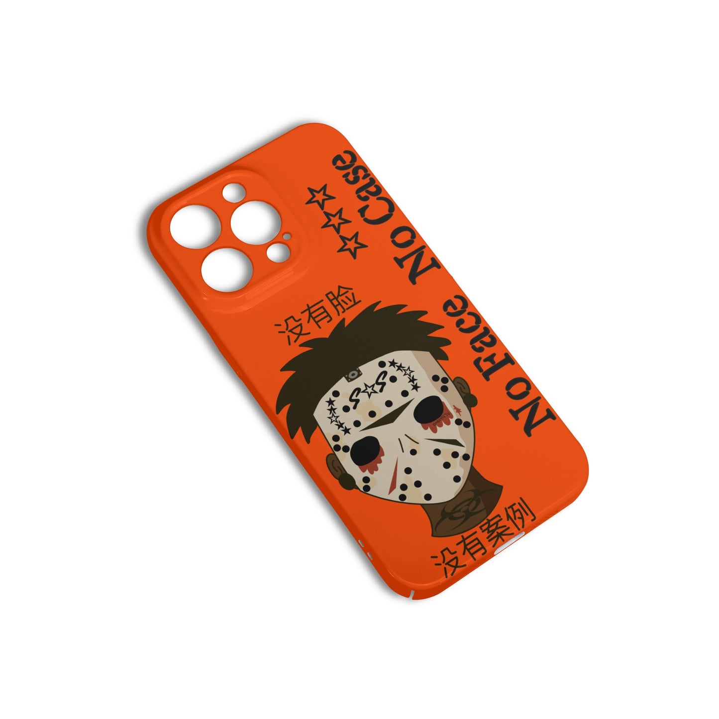 No Face, No Case Dark Orange IPhone 15 Pro Phone Case Protector