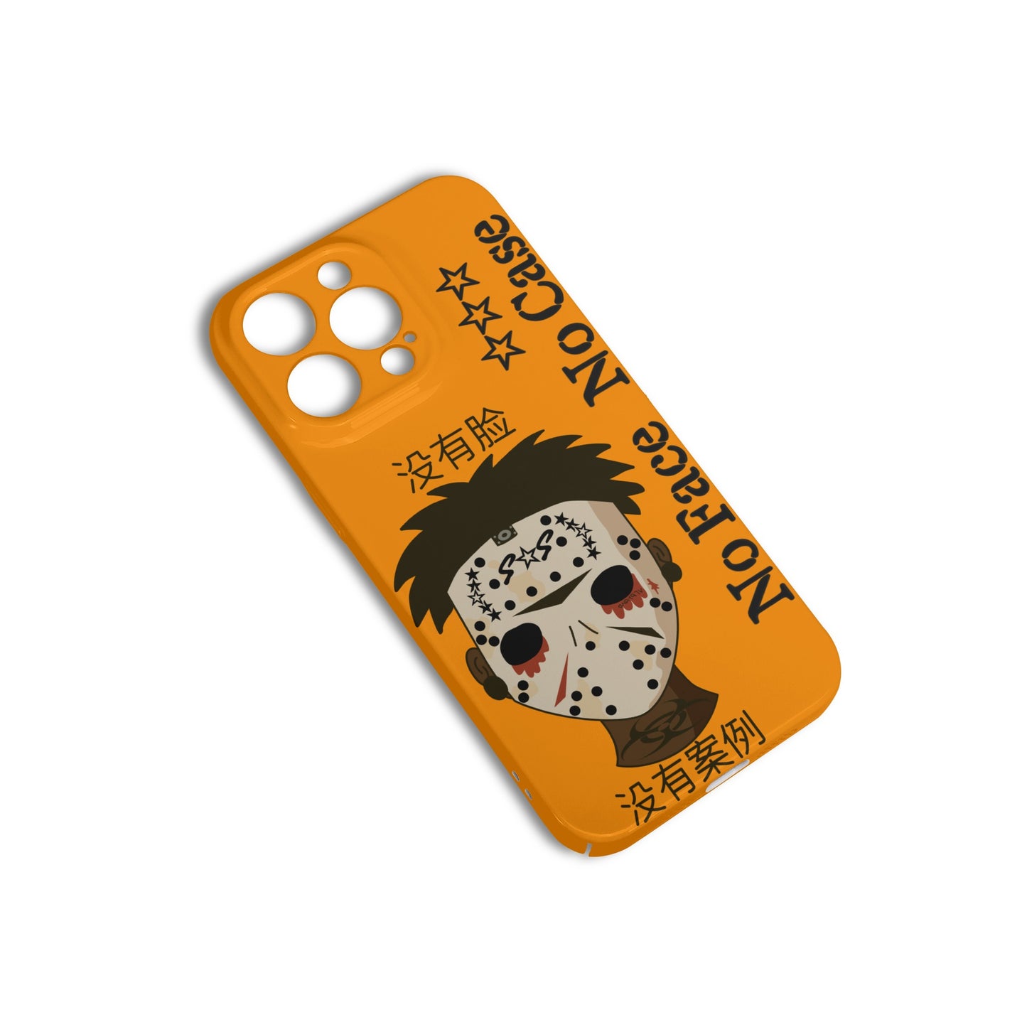 No Face, No Case  Orange IPhone 15 Pro Phone Case Protector