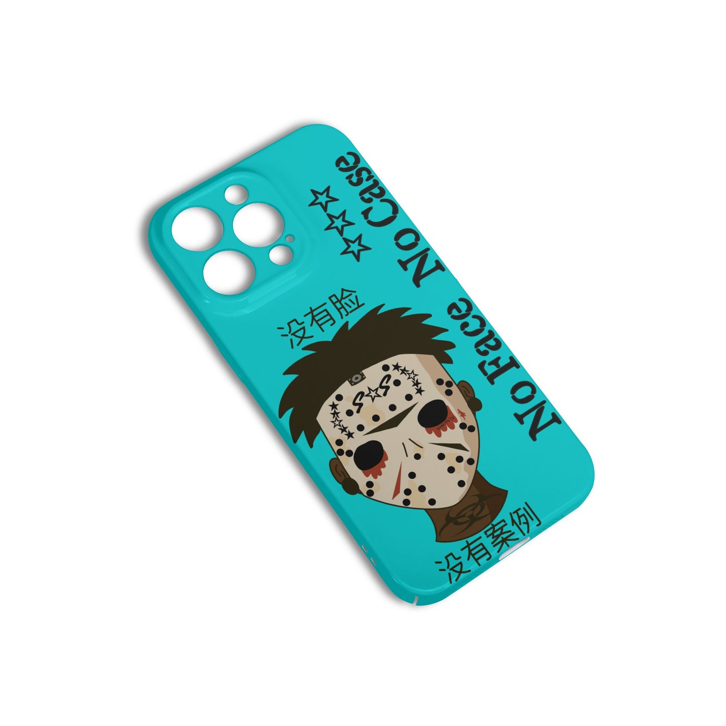 No Face, No Case Turquoise IPhone 15 Pro Phone Case Protector