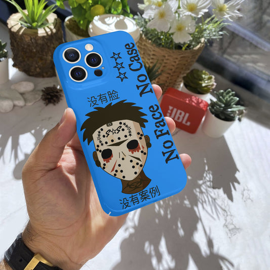 No Face, No Case Blue IPhone 15 Pro Phone Case Protector