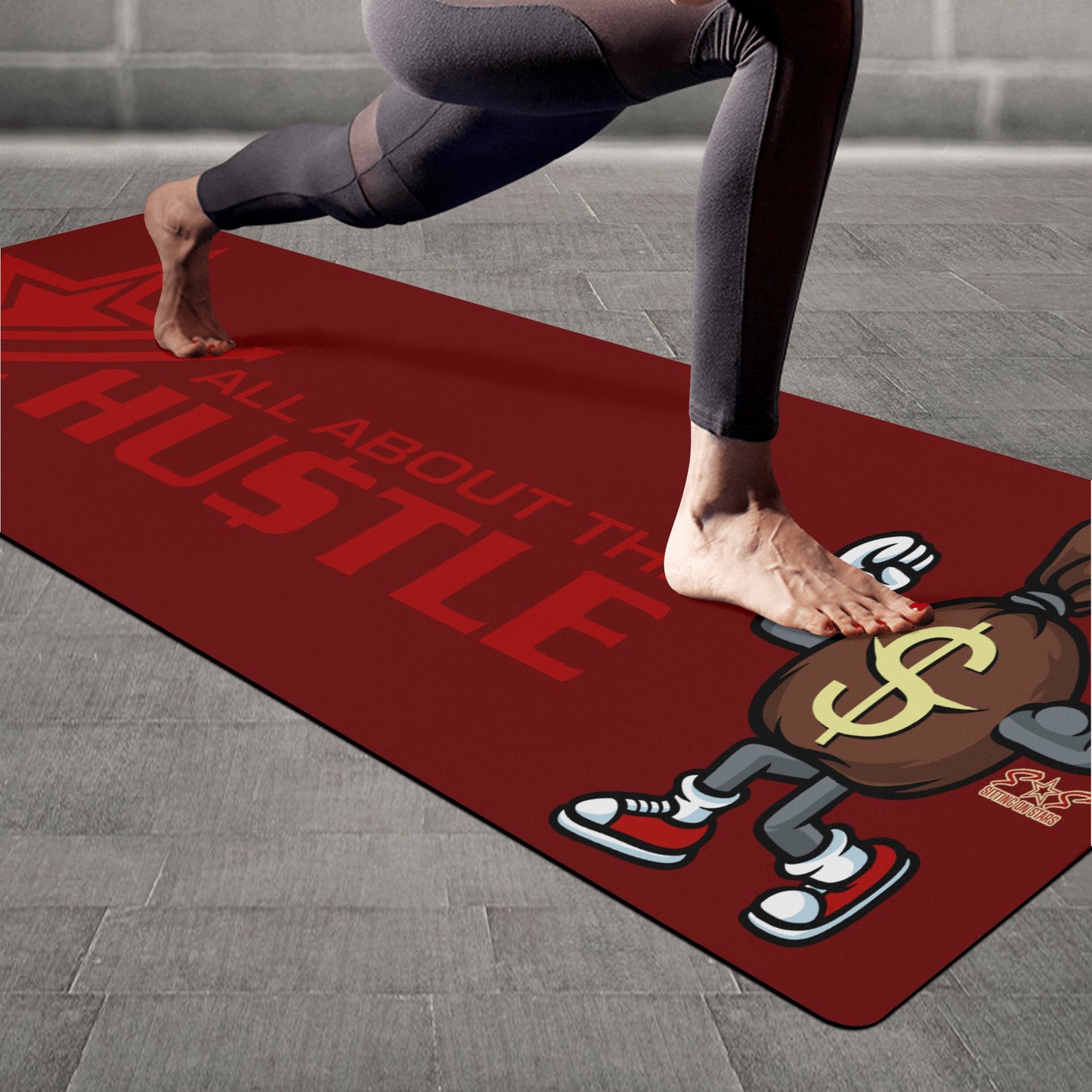 T.T.D (Ten Toes Down) Maroon 4mm Rubber Yoga Mat